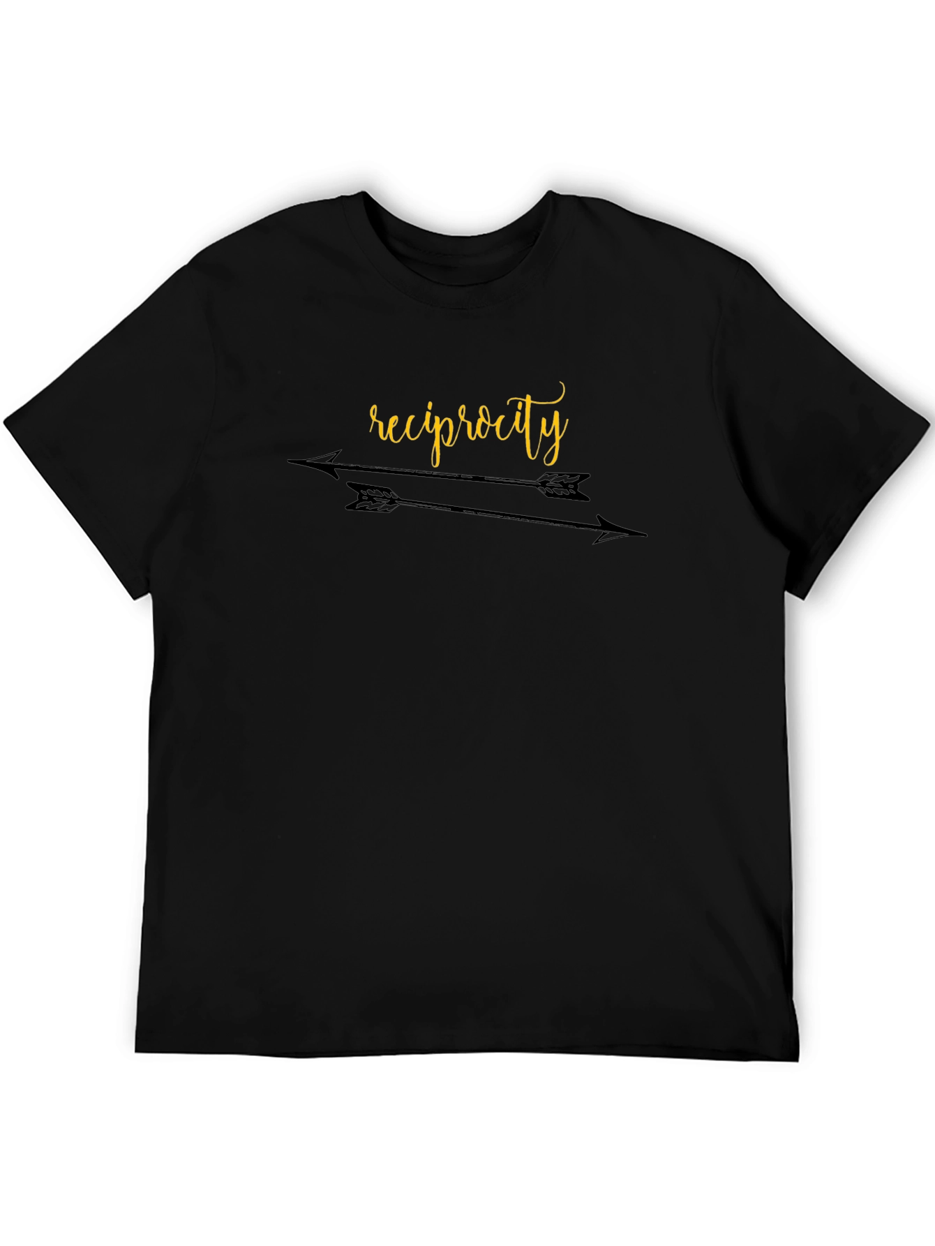 Black Reciprocity Graphic Print Black T-Shirt view 5