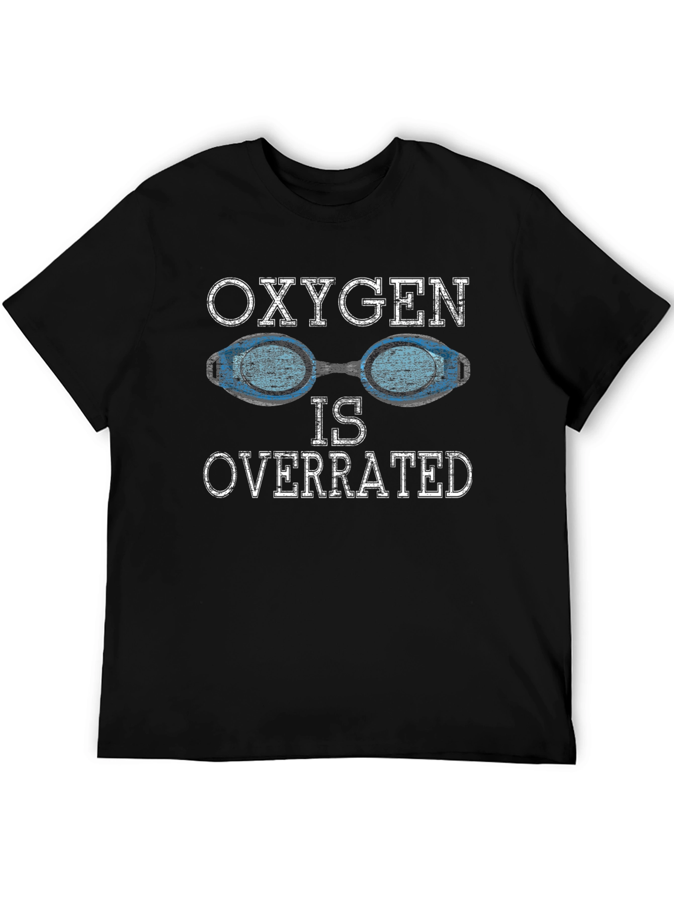 Black Oxygen Is Overrated Swimmer T-Shirt view 5