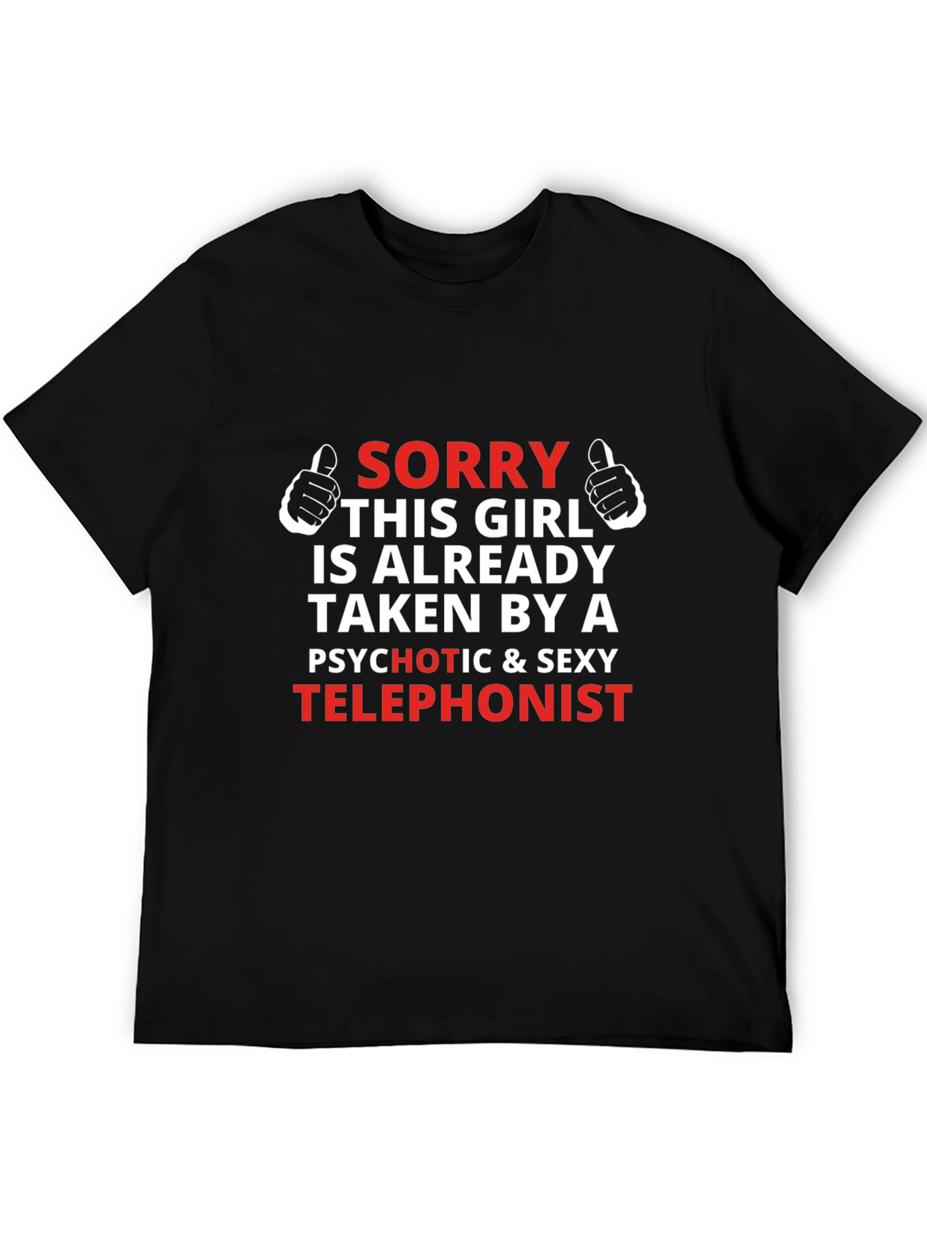 Black Taken by a Telephonist T-Shirt view 5