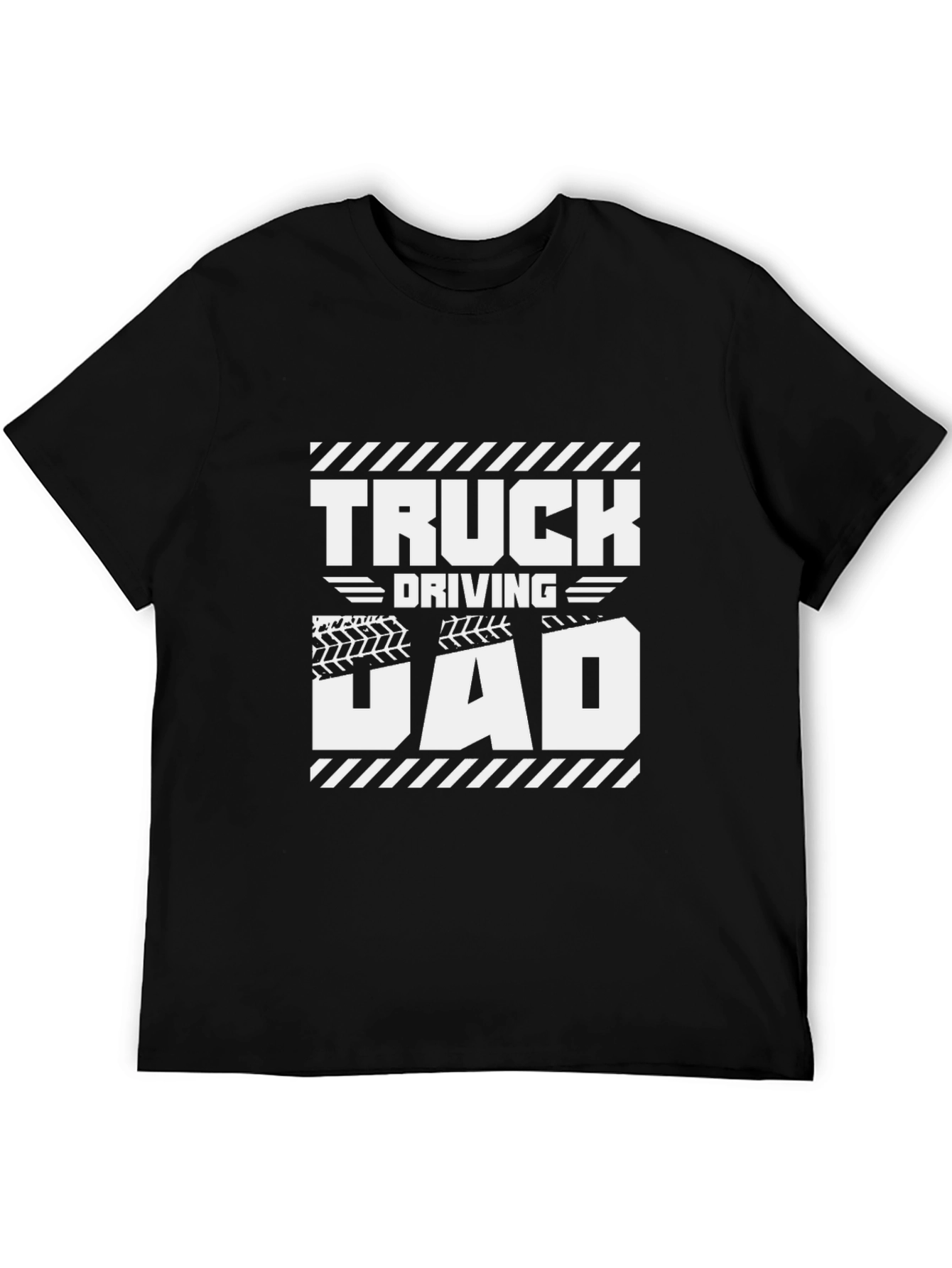 Black Truck Driving Dad Black Graphic T-Shirt view 5