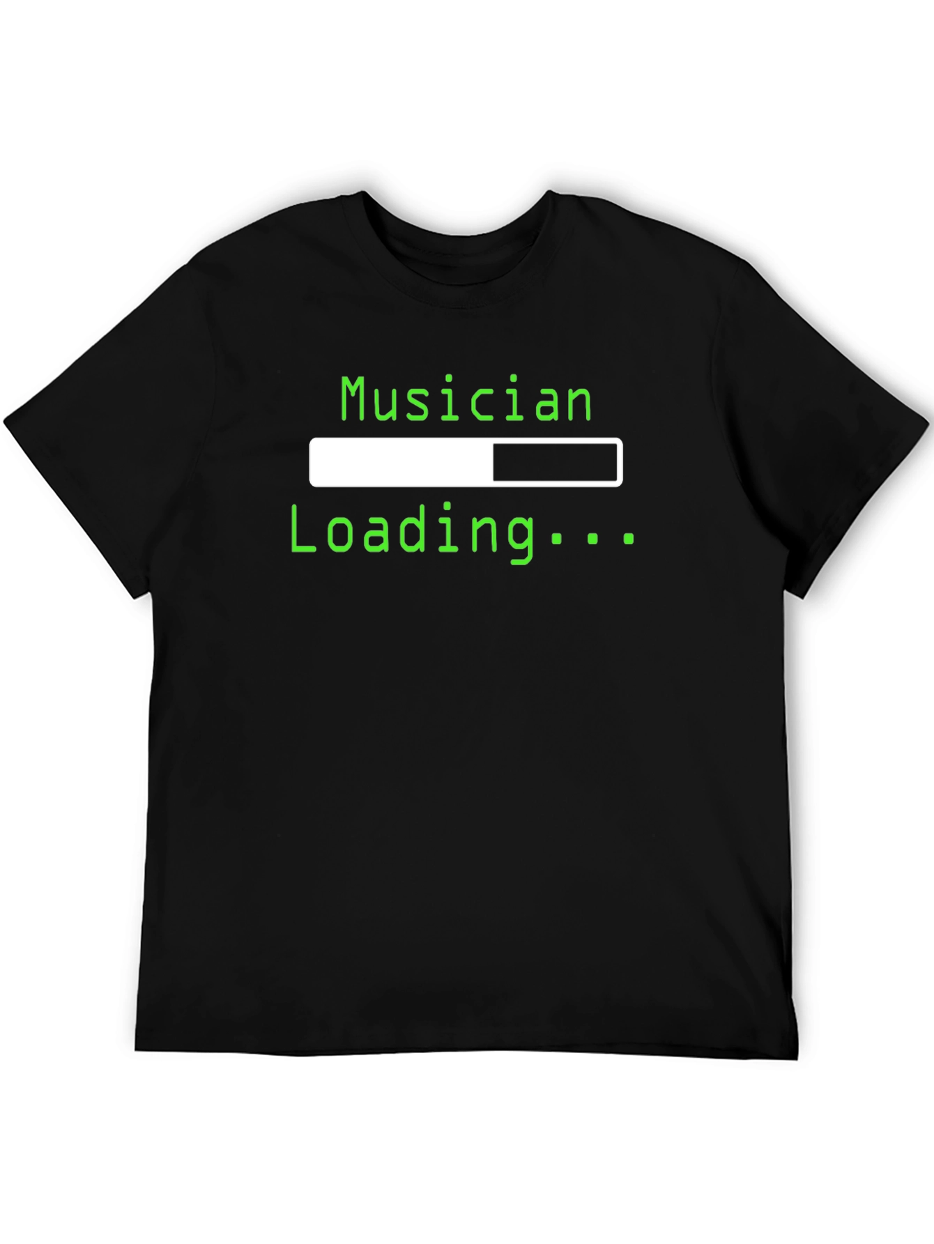Black Musician Loading Black T-Shirt view 5