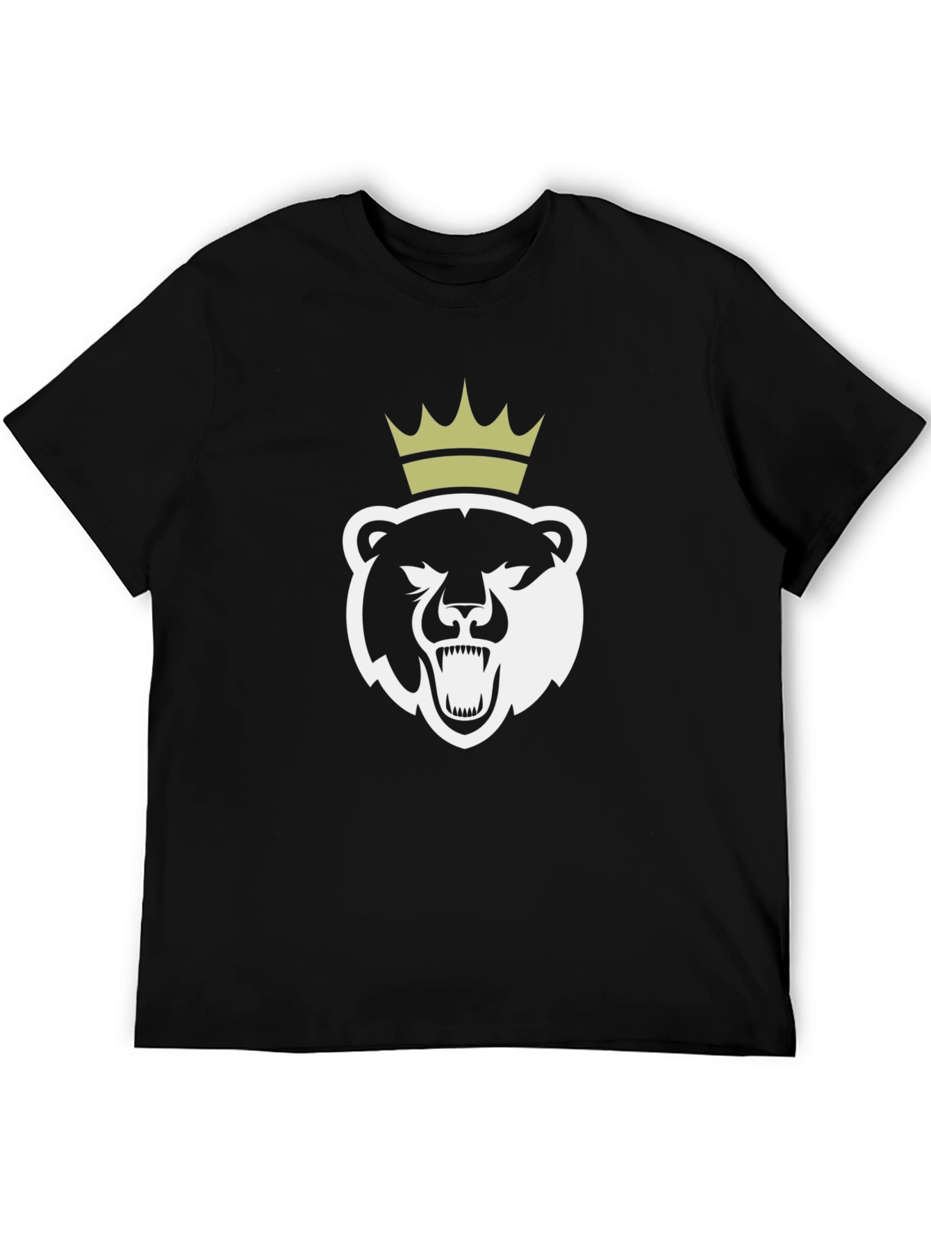 Black King Bear Graphic Tee - Black Cotton Blend view 5