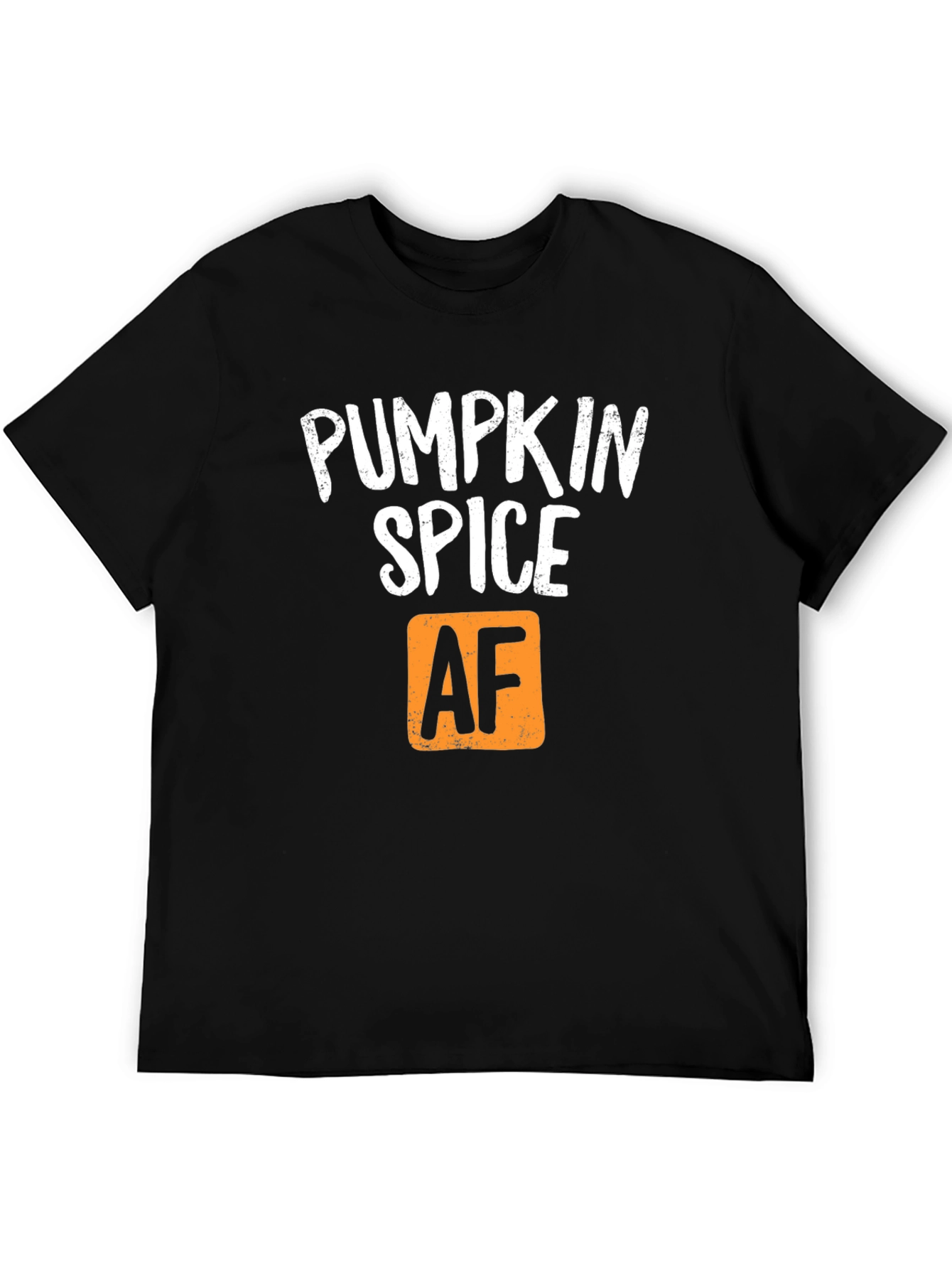 Black Pumpkin Spice AF T-Shirt - Fall Season Apparel view 5