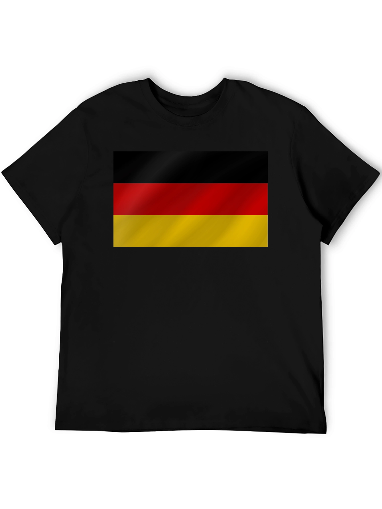 Black Germany Flag T-Shirt - Black Cotton Tee view 5