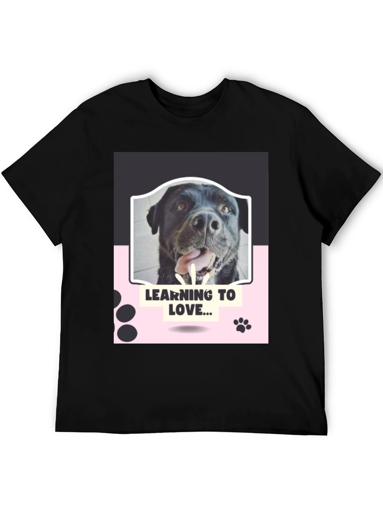 Black Learning to Love Dog Graphic Tee view 5