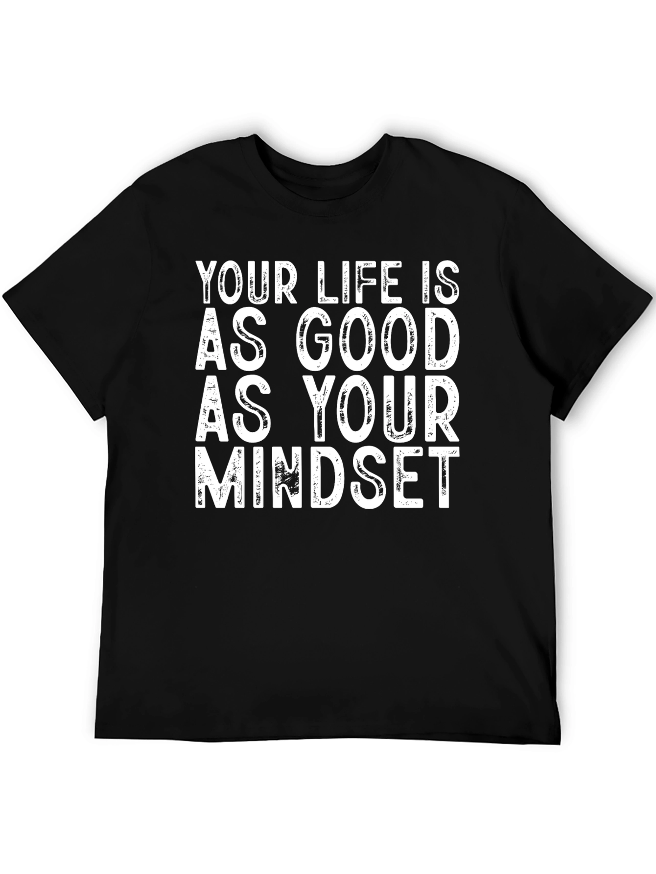 Black Inspirational Mindset Graphic Tee - Black view 5