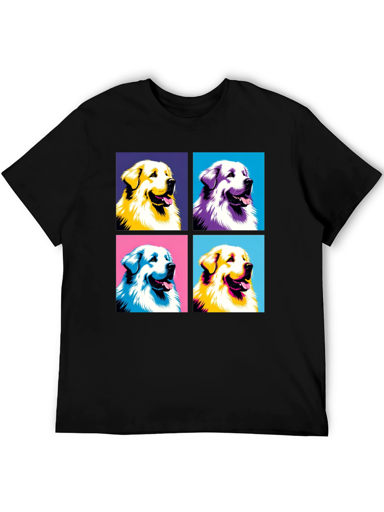 Black Dog Pop Art T-Shirt - Unique Graphic Tee view 5
