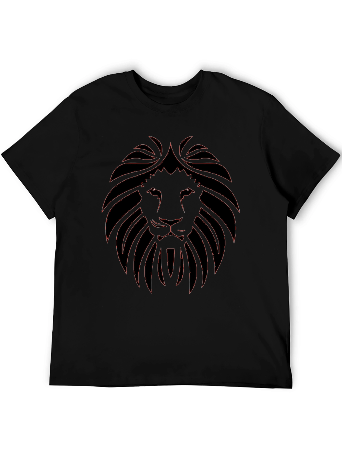 Black Lion Graphic Black T-Shirt - Bold & Stylish view 5