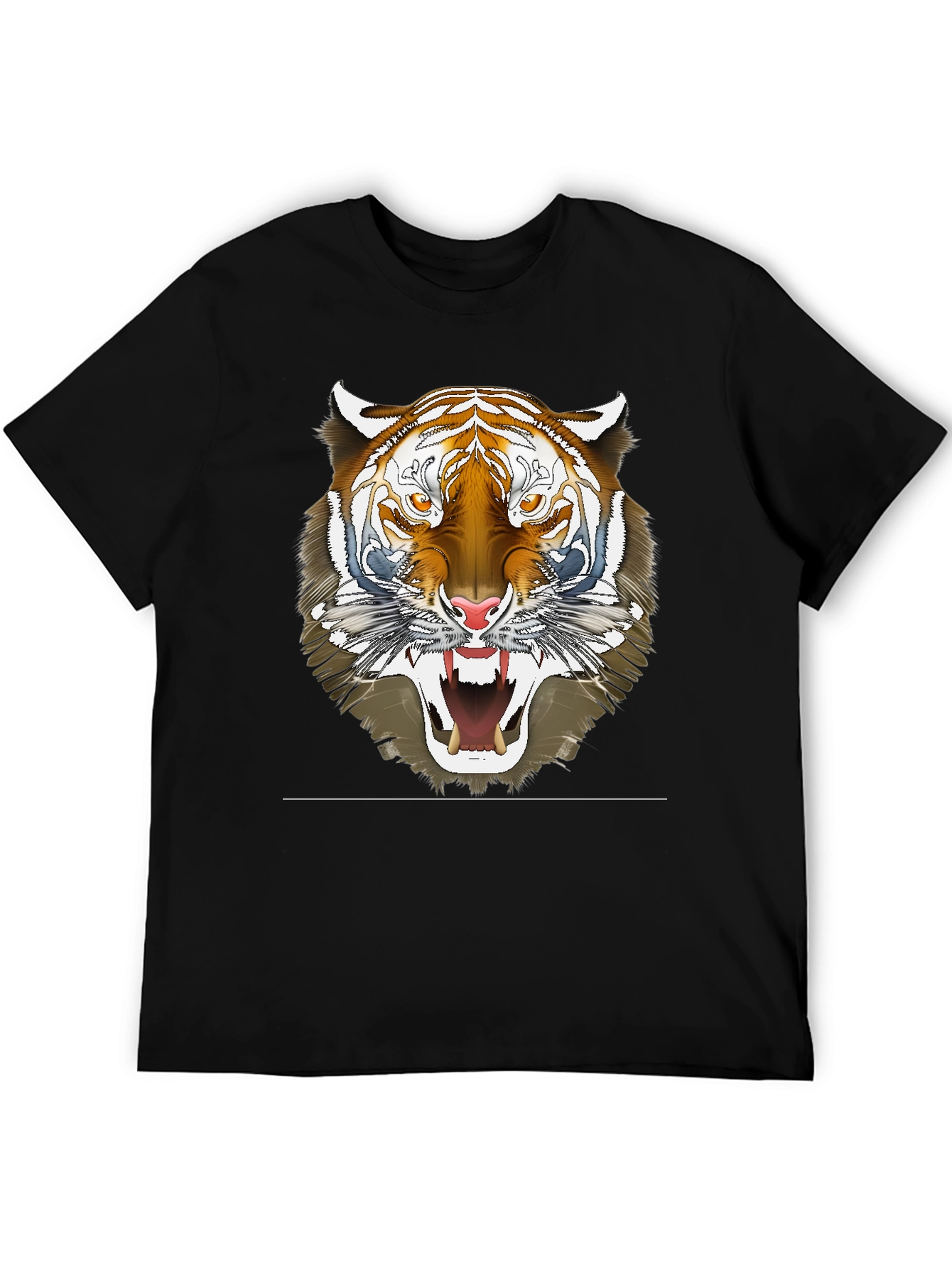 Black Black Tiger Graphic T-Shirt - Men's Fashion Tee view 5