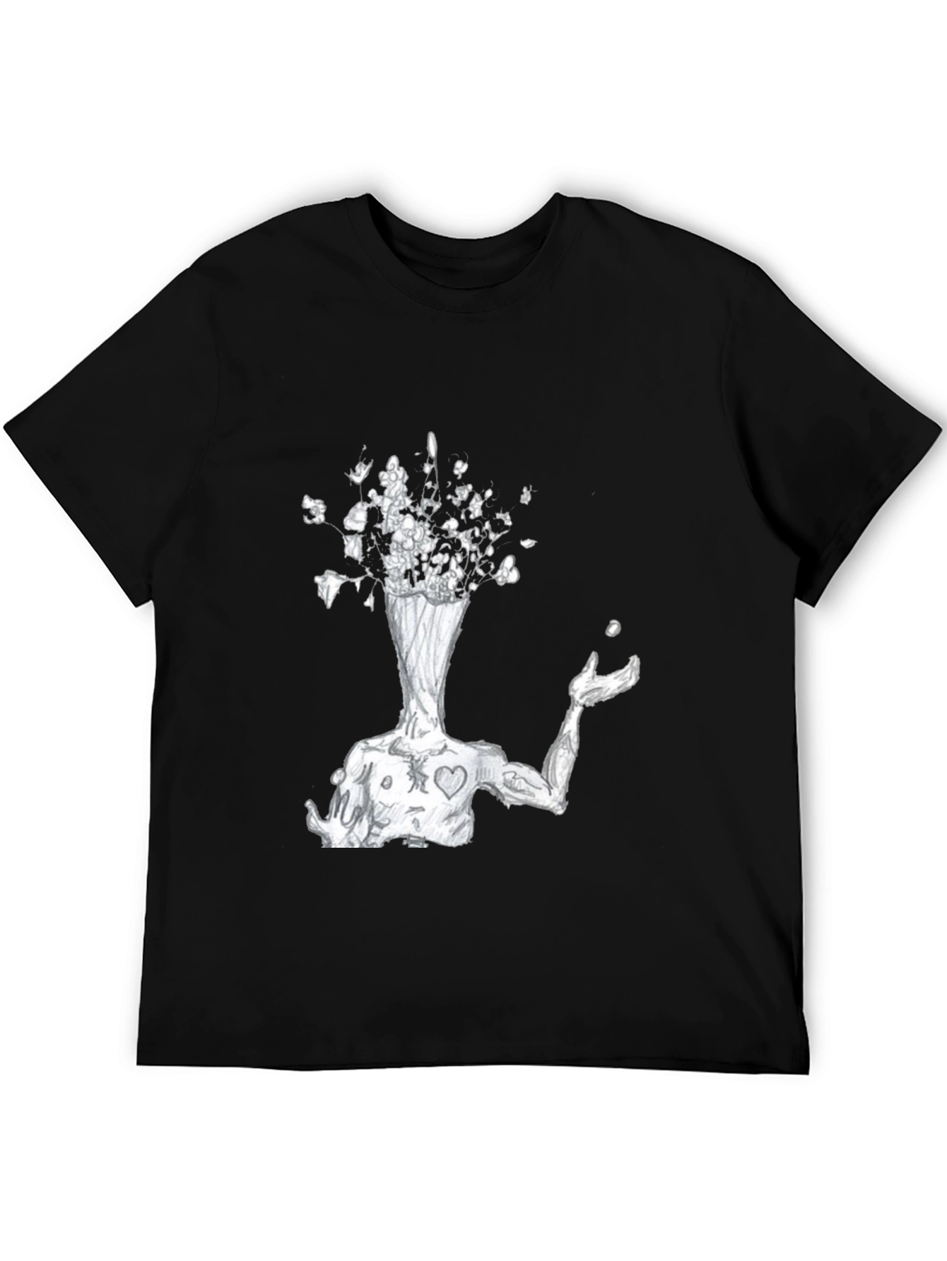 Black Abstract Mind T-Shirt view 5