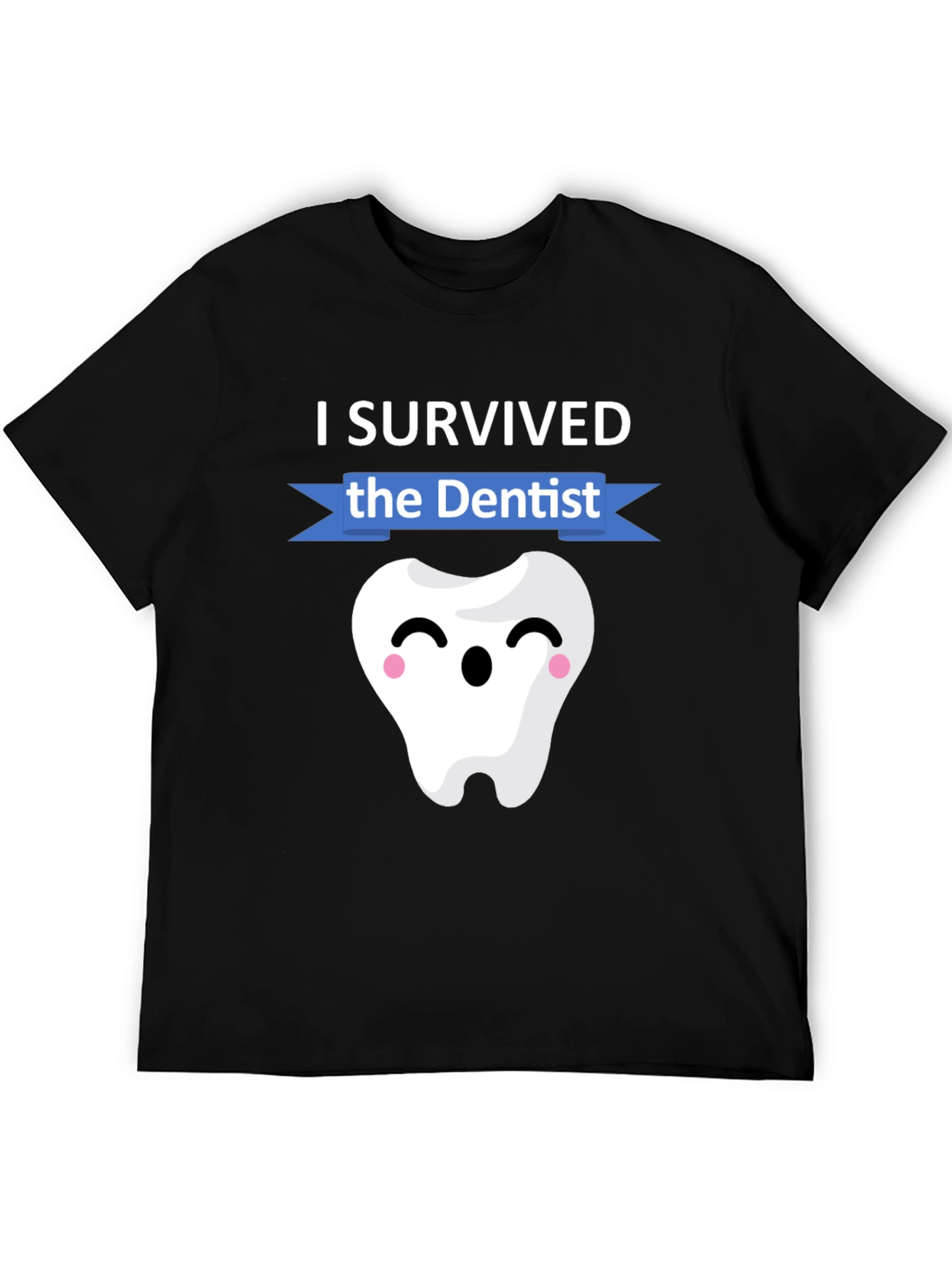 Black I Survived the Dentist T-Shirt Funny Dental Hygienist Tee view 5