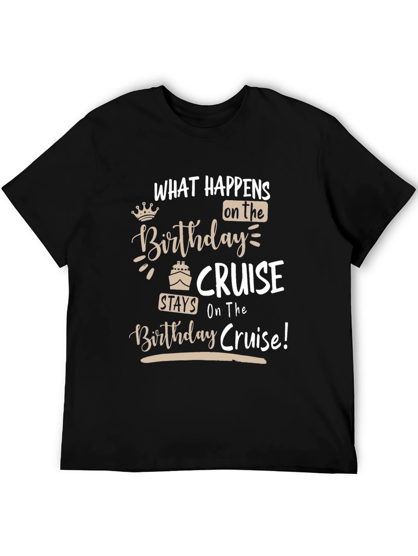 Black Birthday Cruise T-Shirt view 5
