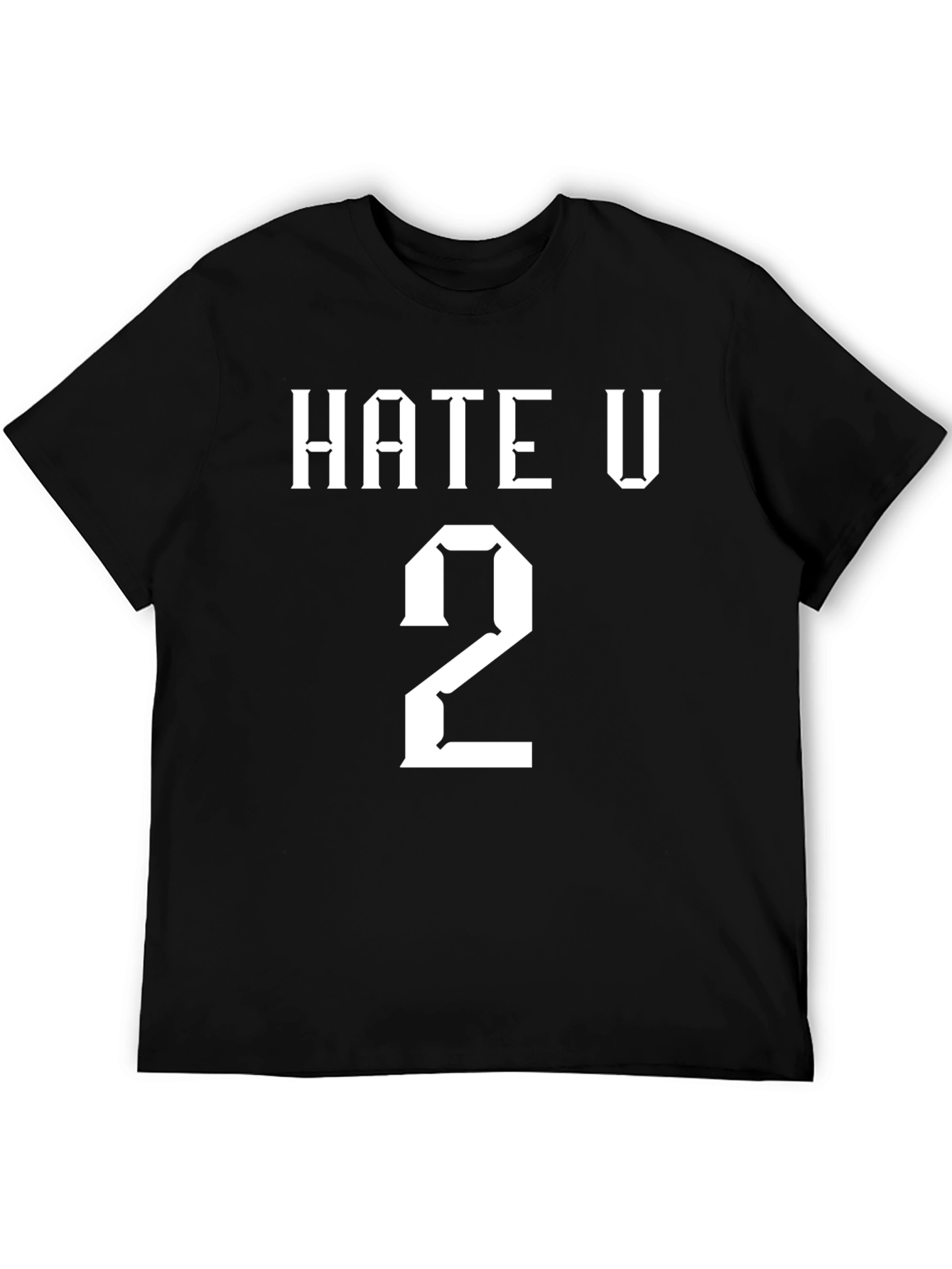 Black HATE U 2 Graphic T-Shirt - Bold Statement Tee view 5