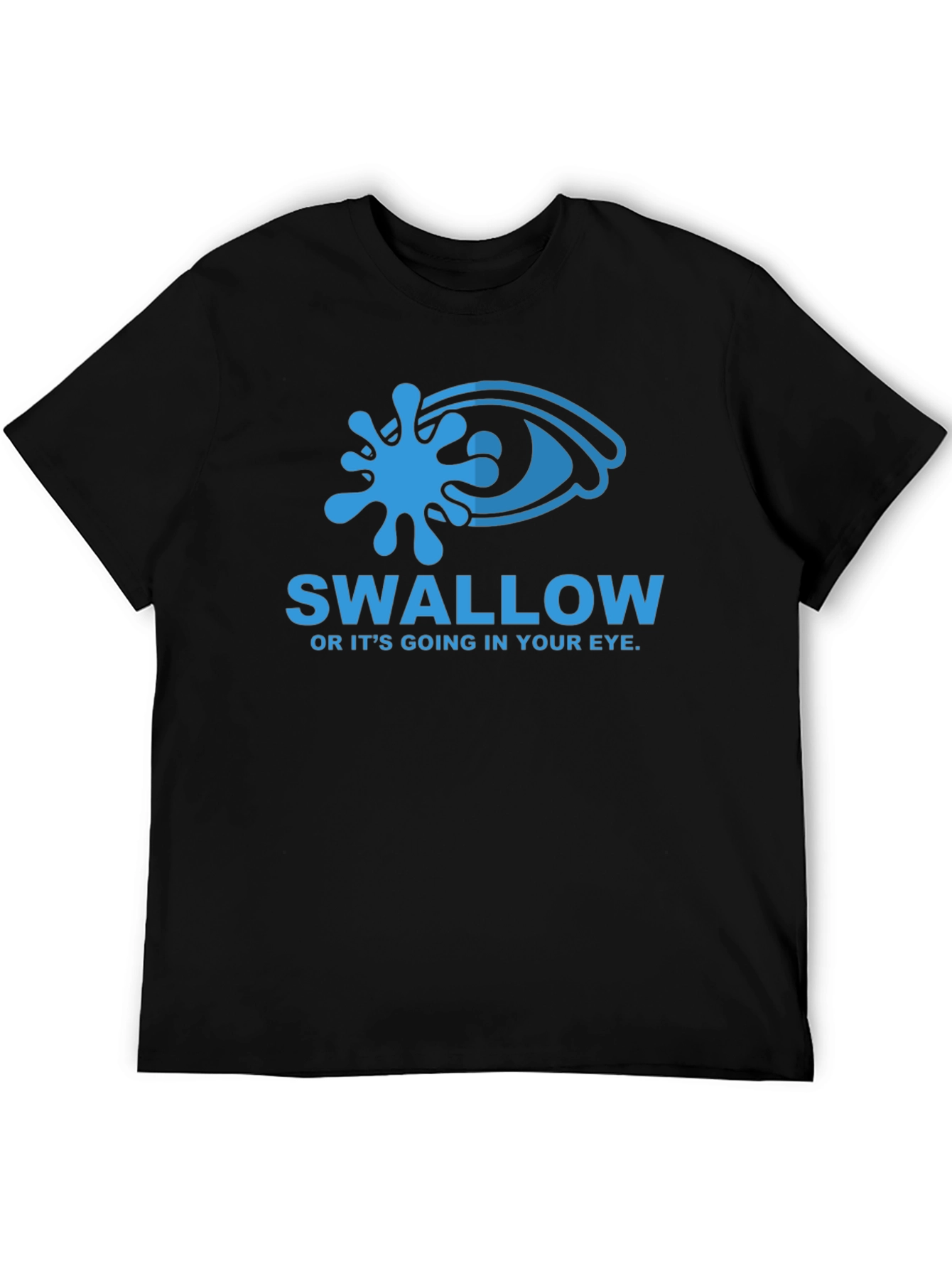 Black Swallow T-Shirt: Humorous Eye Graphic Tee view 5