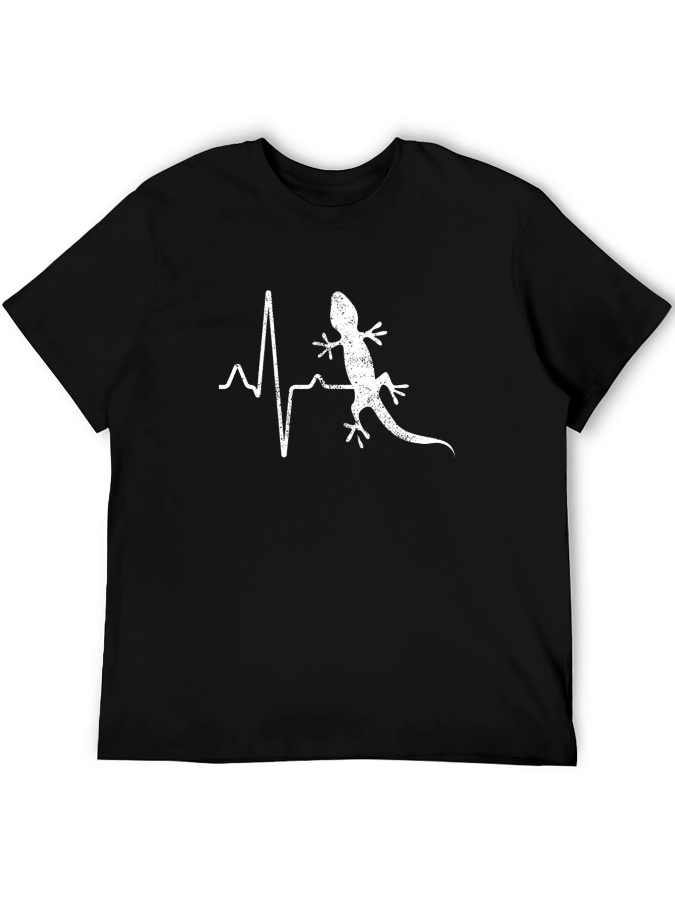 Black Lizard Heartbeat Black T-Shirt view 5