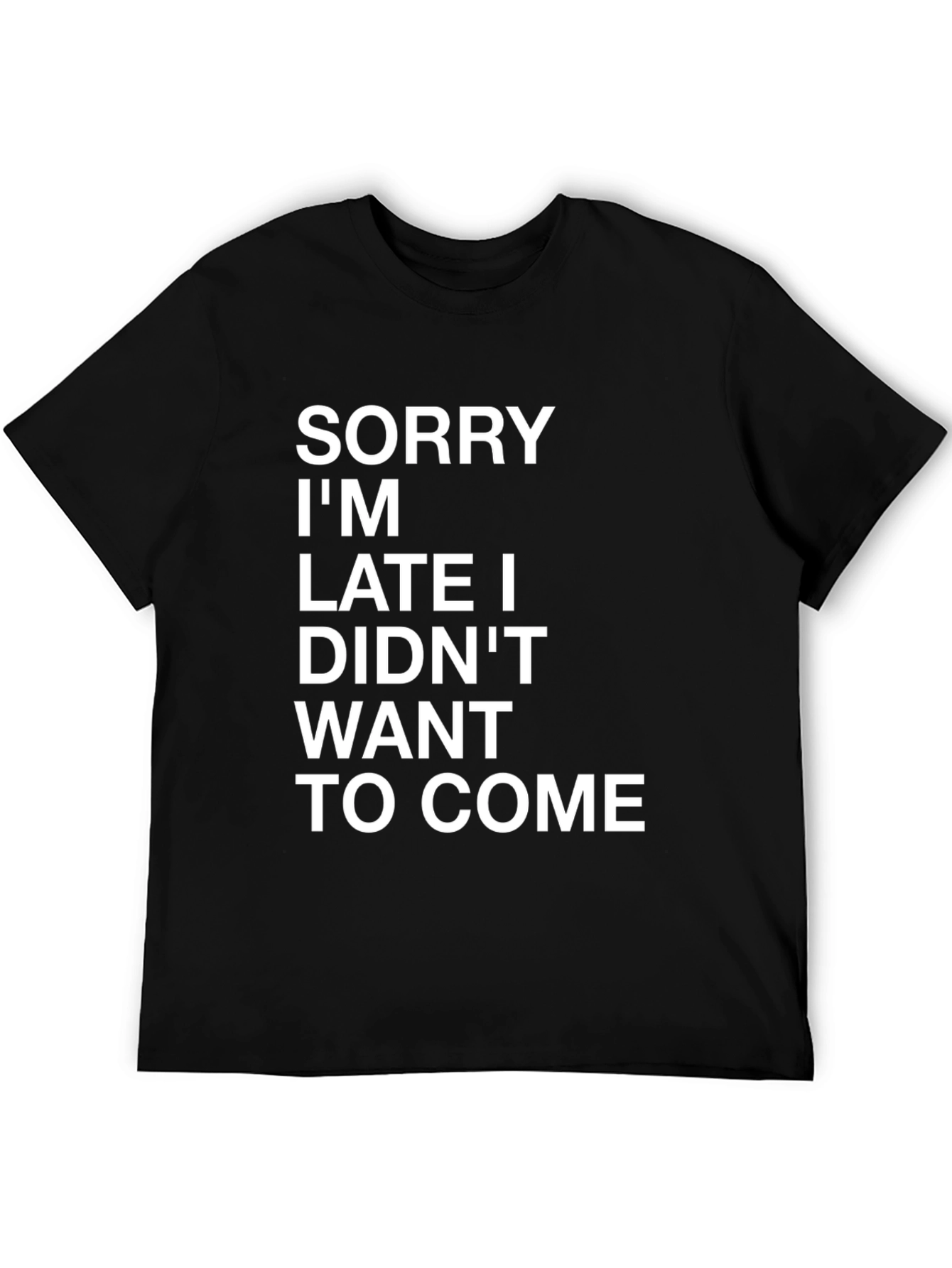 Black Sorry I'm Late Graphic Tee view 5