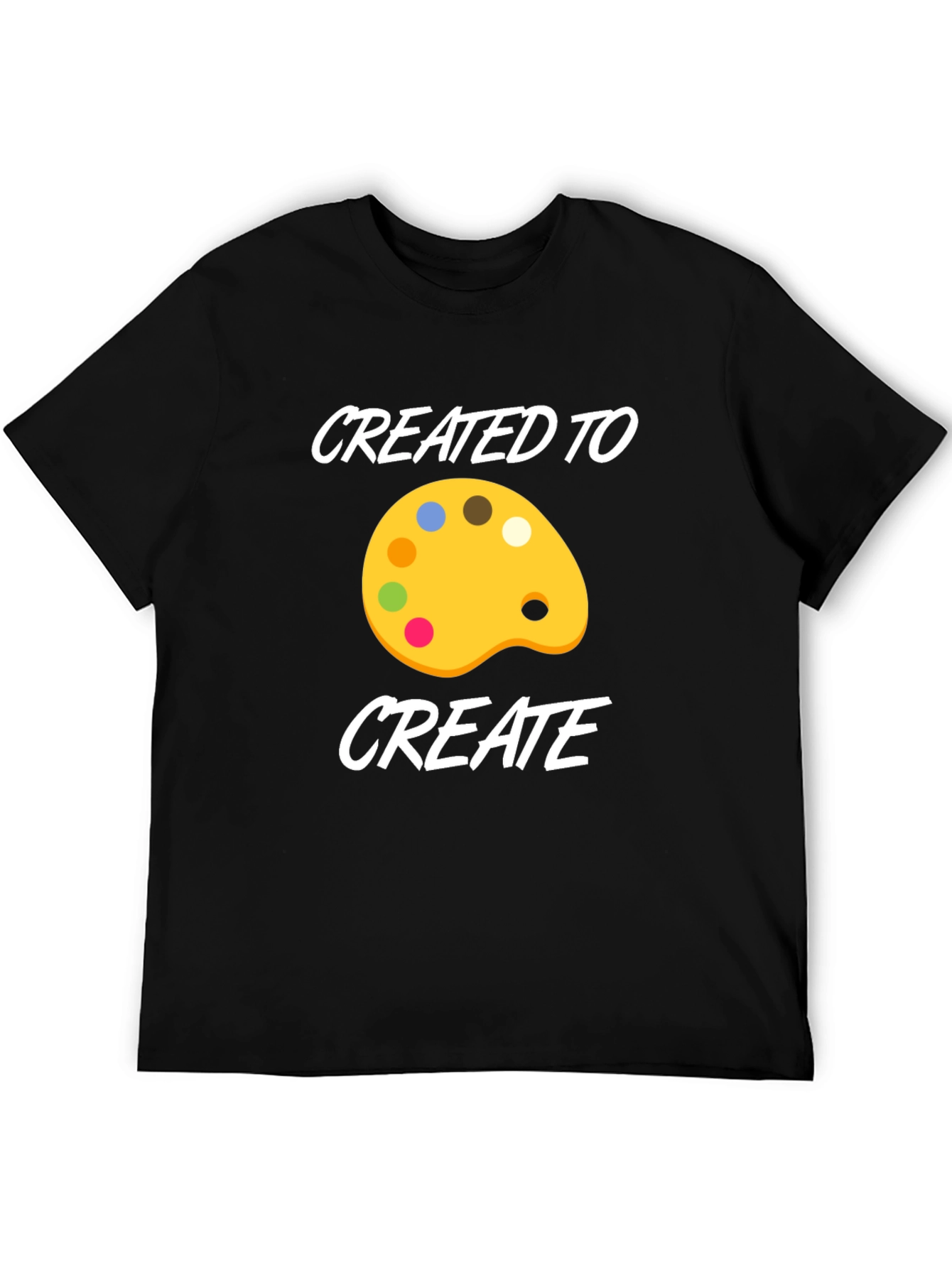 Black Created to Create Artist Palette T-Shirt view 5