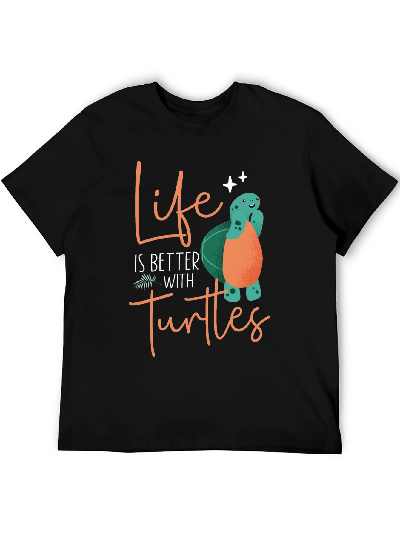 Black Life is Better with Turtles Graphic Tee view 5