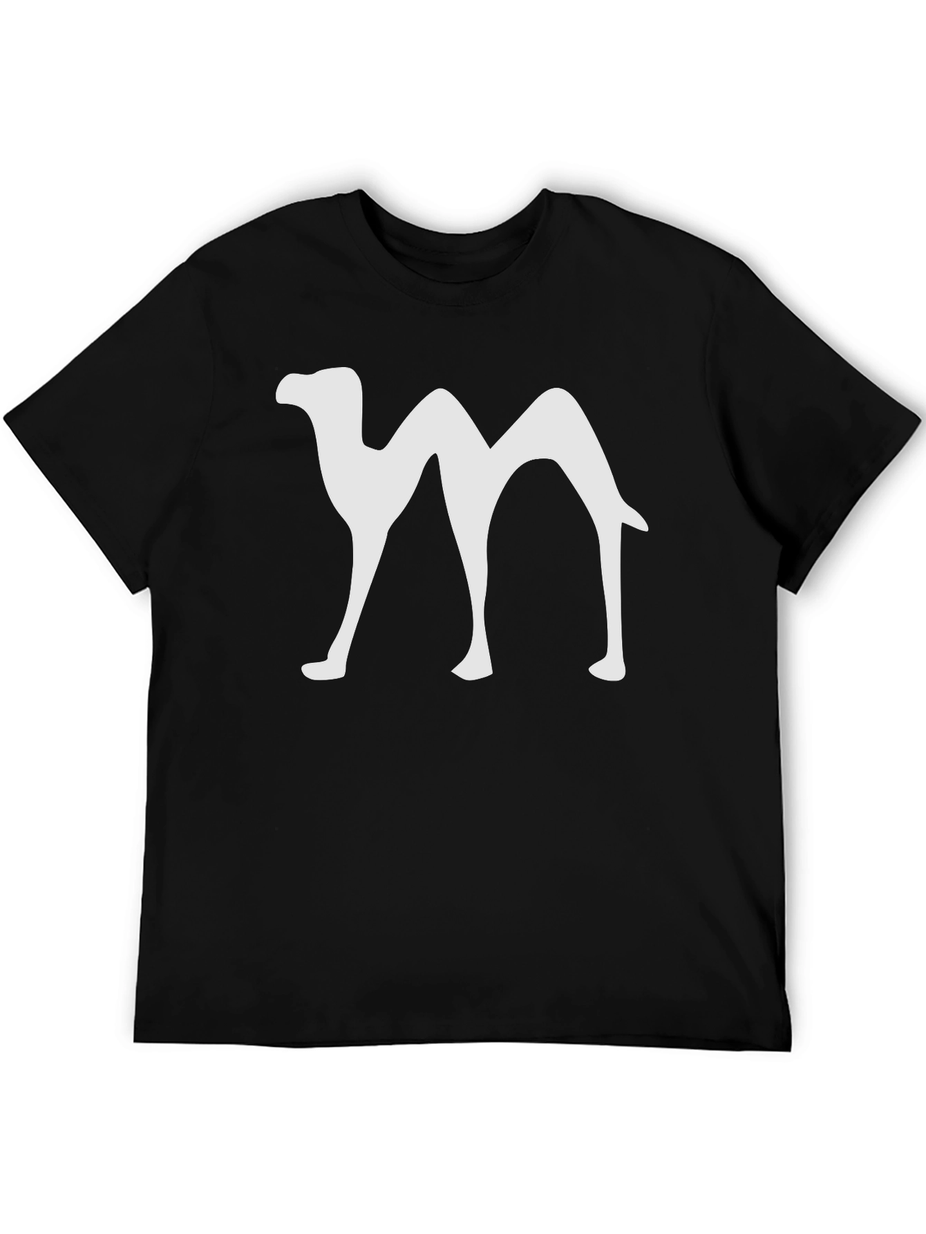 Black Camel Silhouette Graphic T-Shirt - Black Cotton Blend view 5