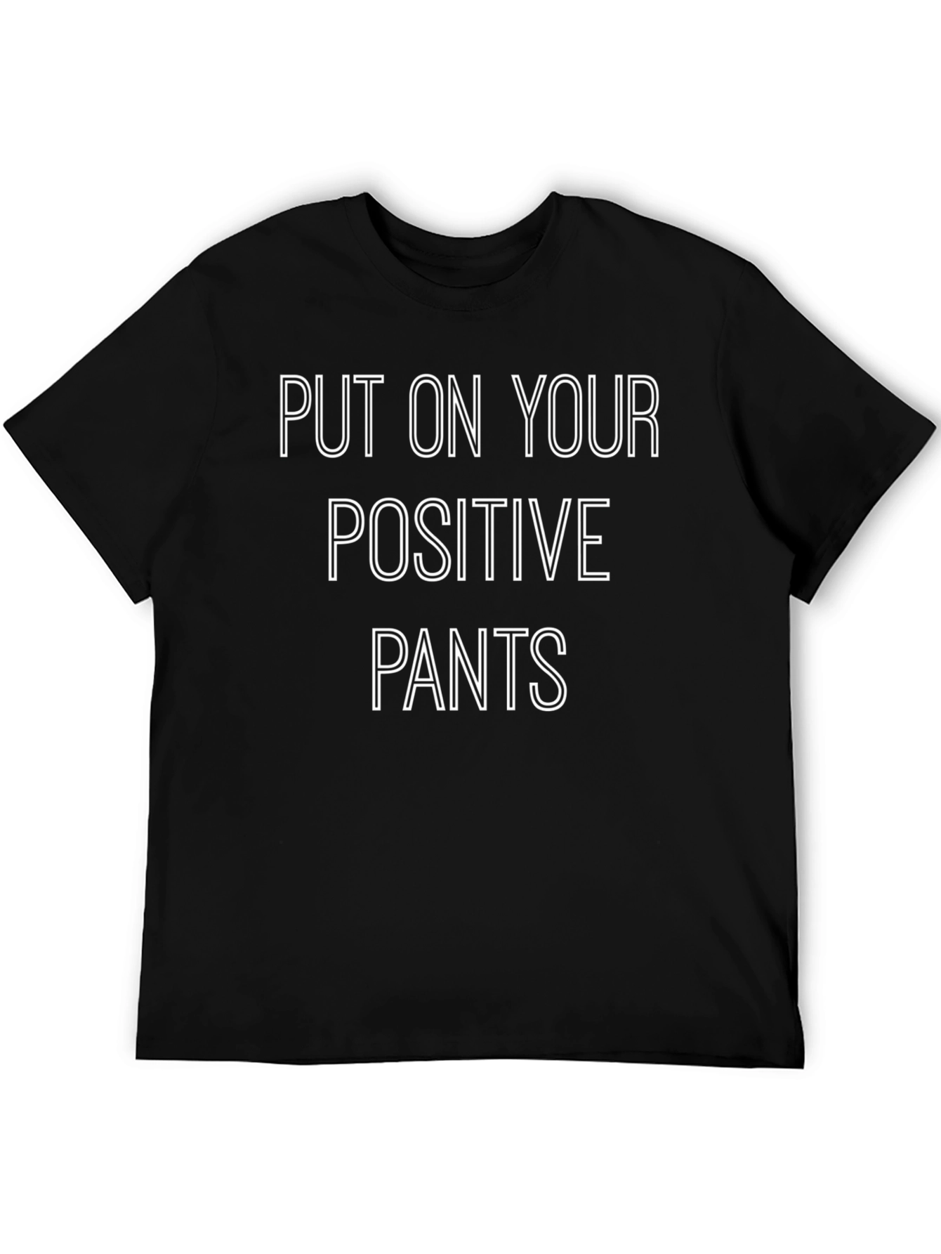 Black Positive Pants Graphic Tee - Black view 5