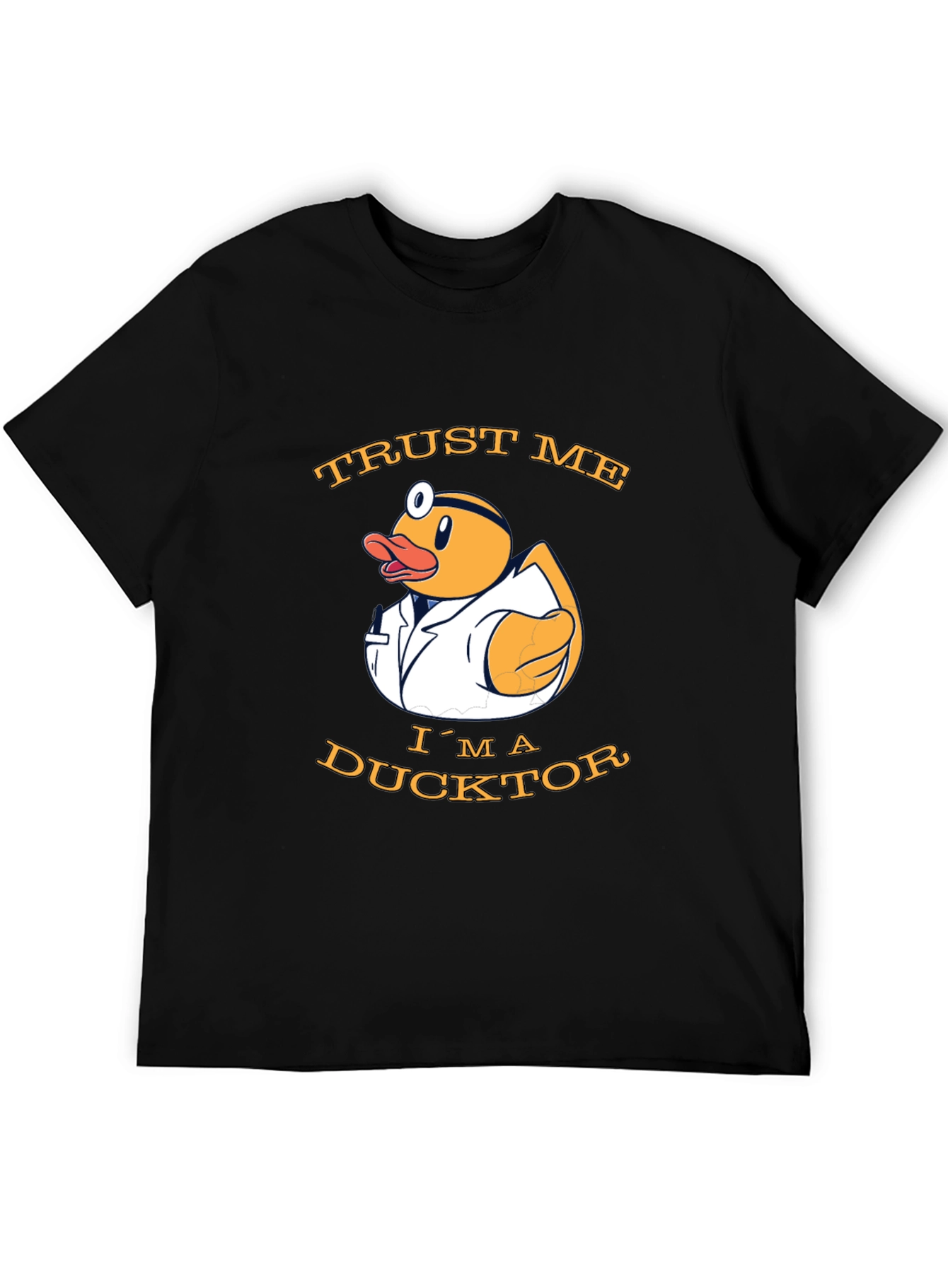 Black Trust Me I'm A Ducktor T-Shirt view 5