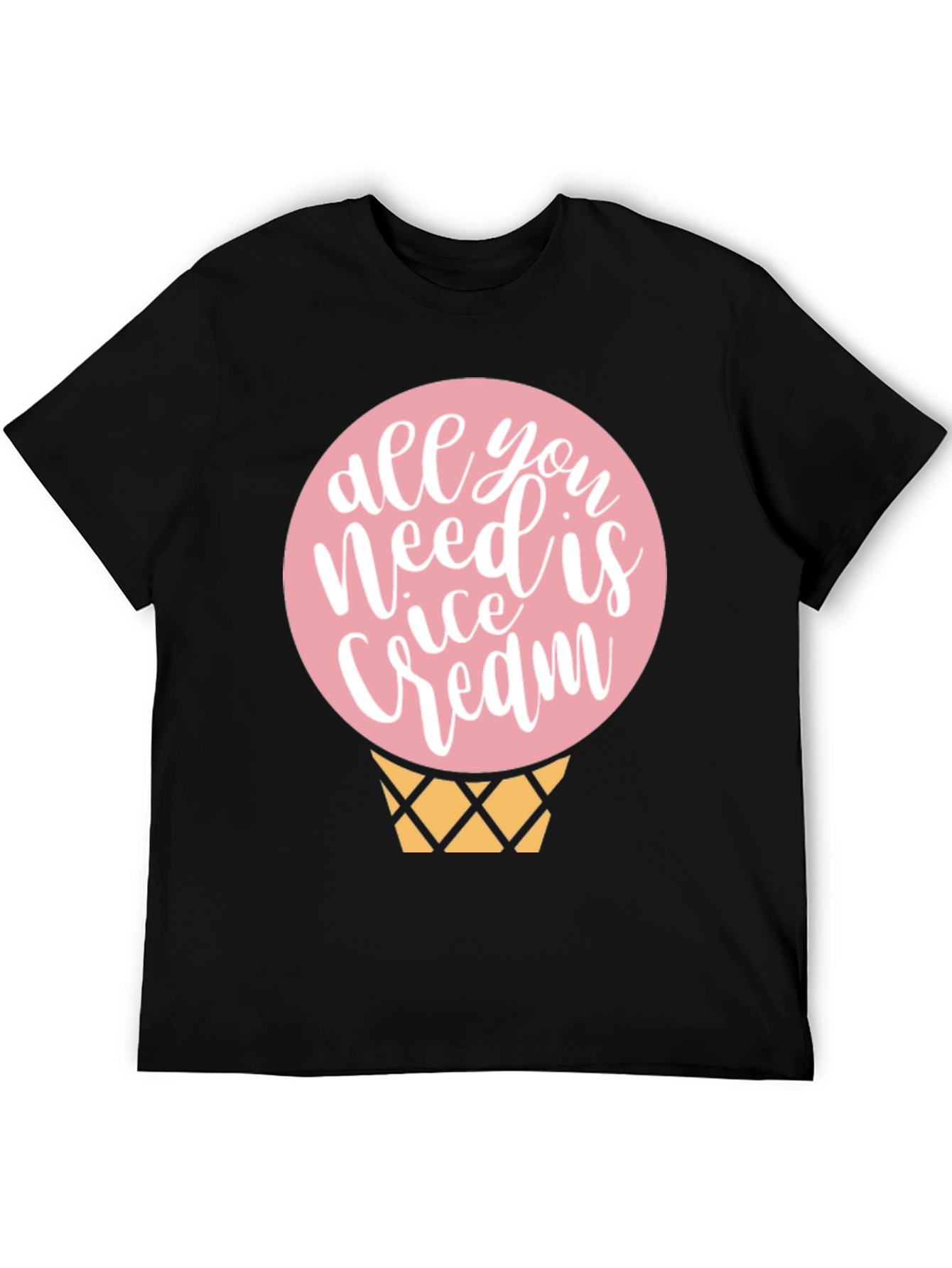 Black Ice Cream T-Shirt - Sweet Treat Design view 5