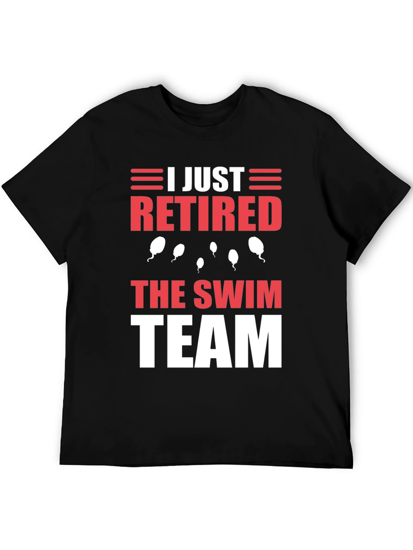 Black I Just Retired The Swim Team T-Shirt view 5