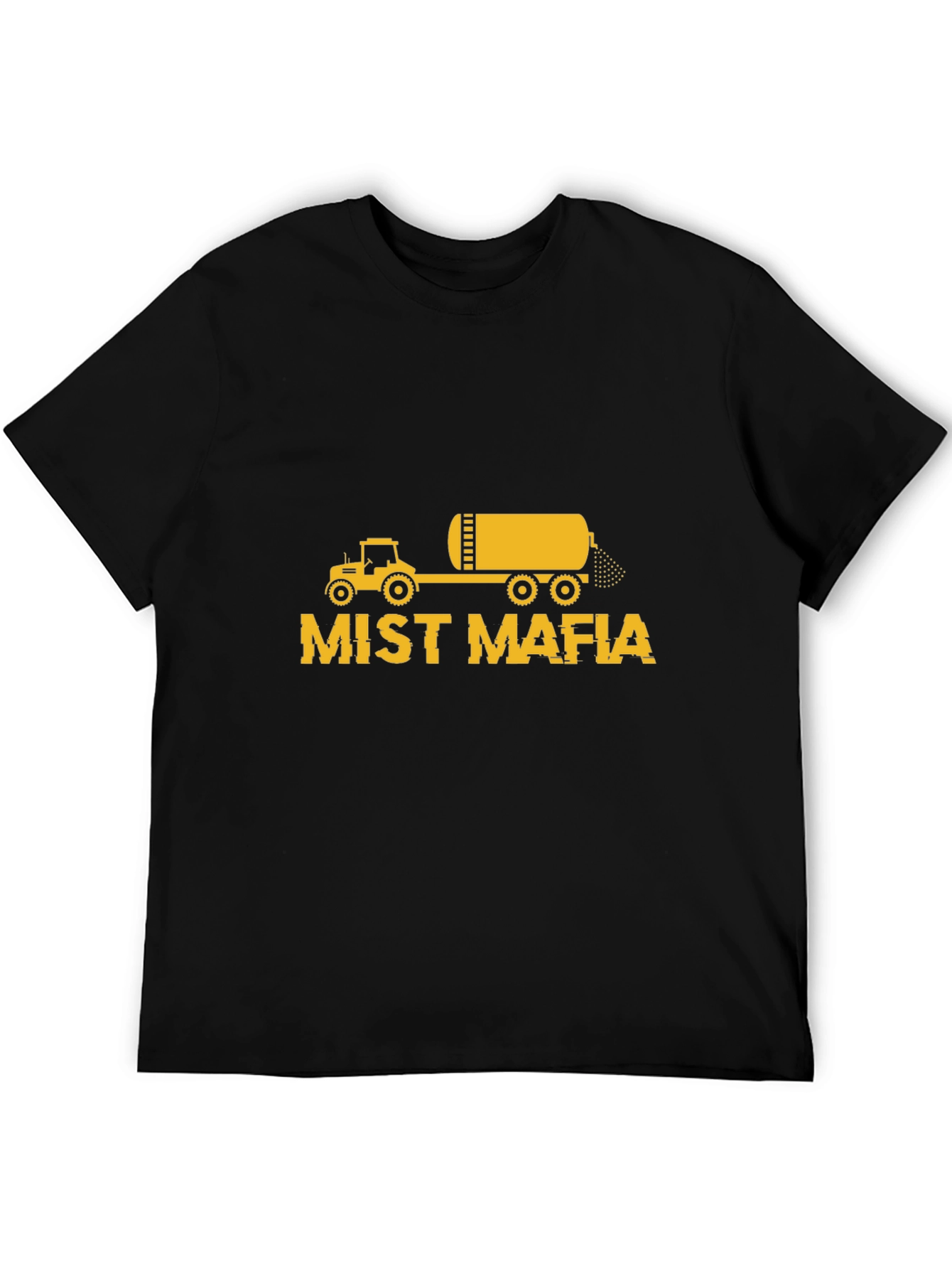 Black Mist Mafia Tractor T-Shirt - Black Cotton Tee view 5