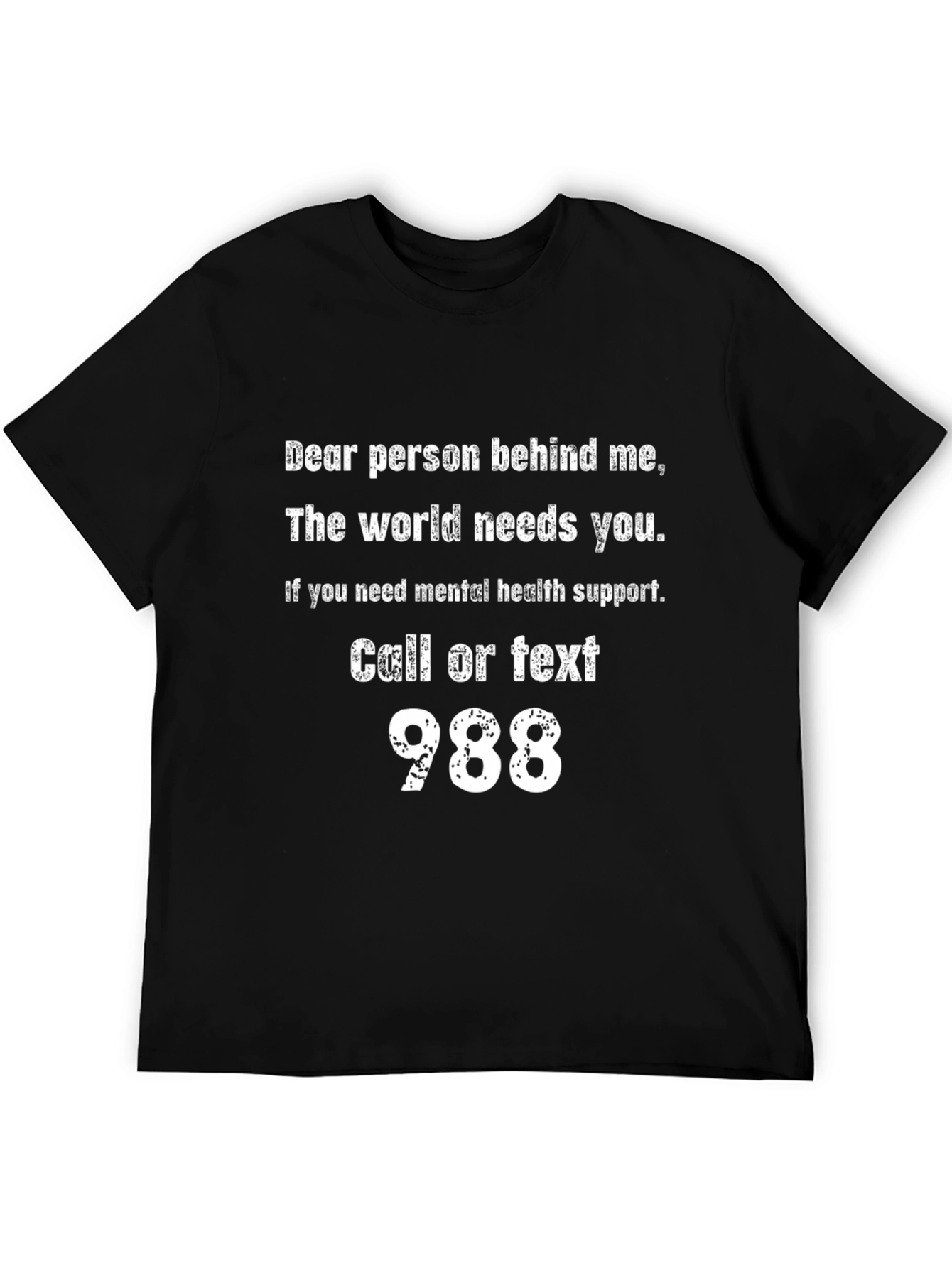Black Mental Health Awareness T-Shirt - 988 Support view 5