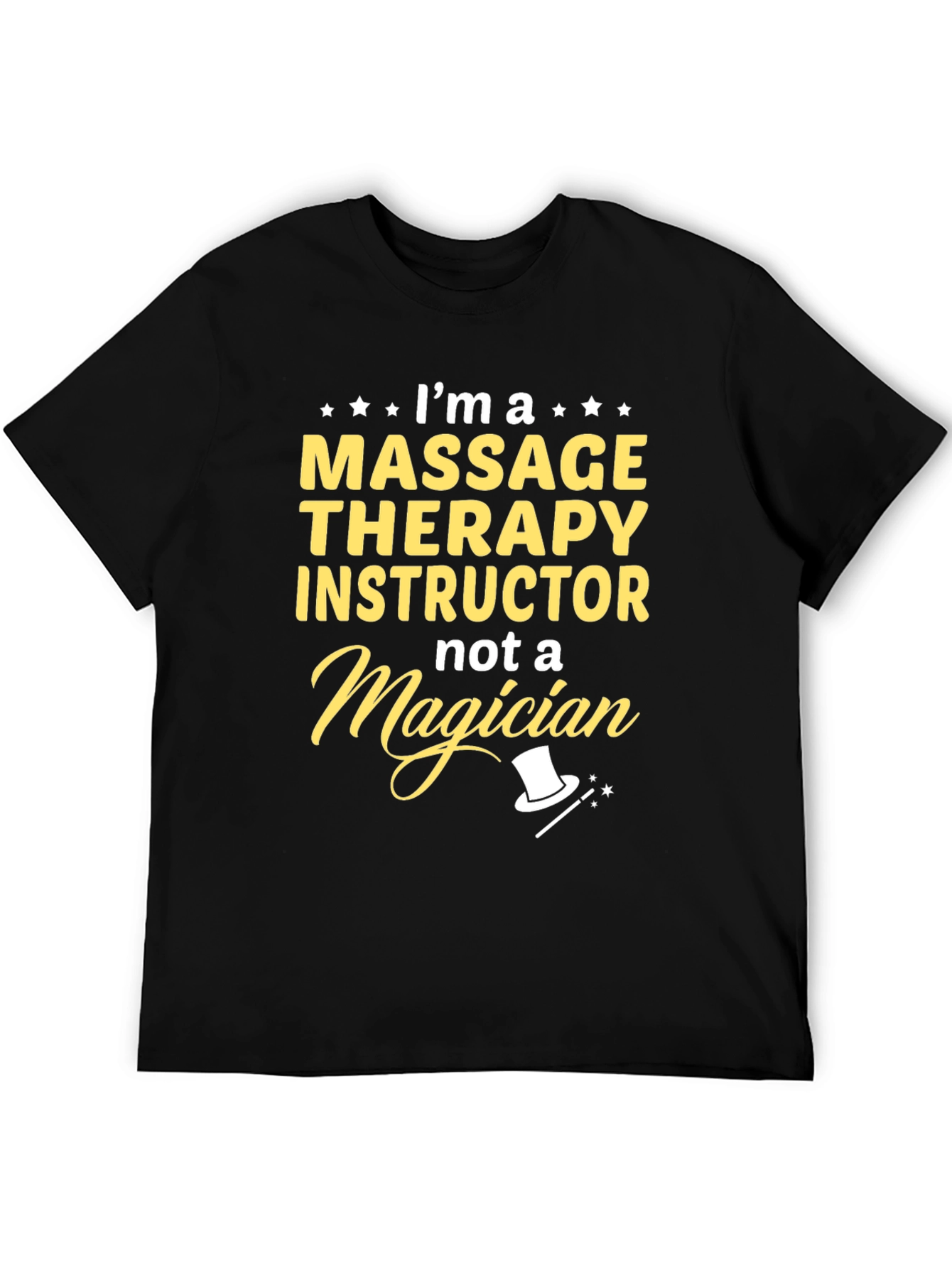 Black Massage Therapist Instructor Graphic Tee view 5