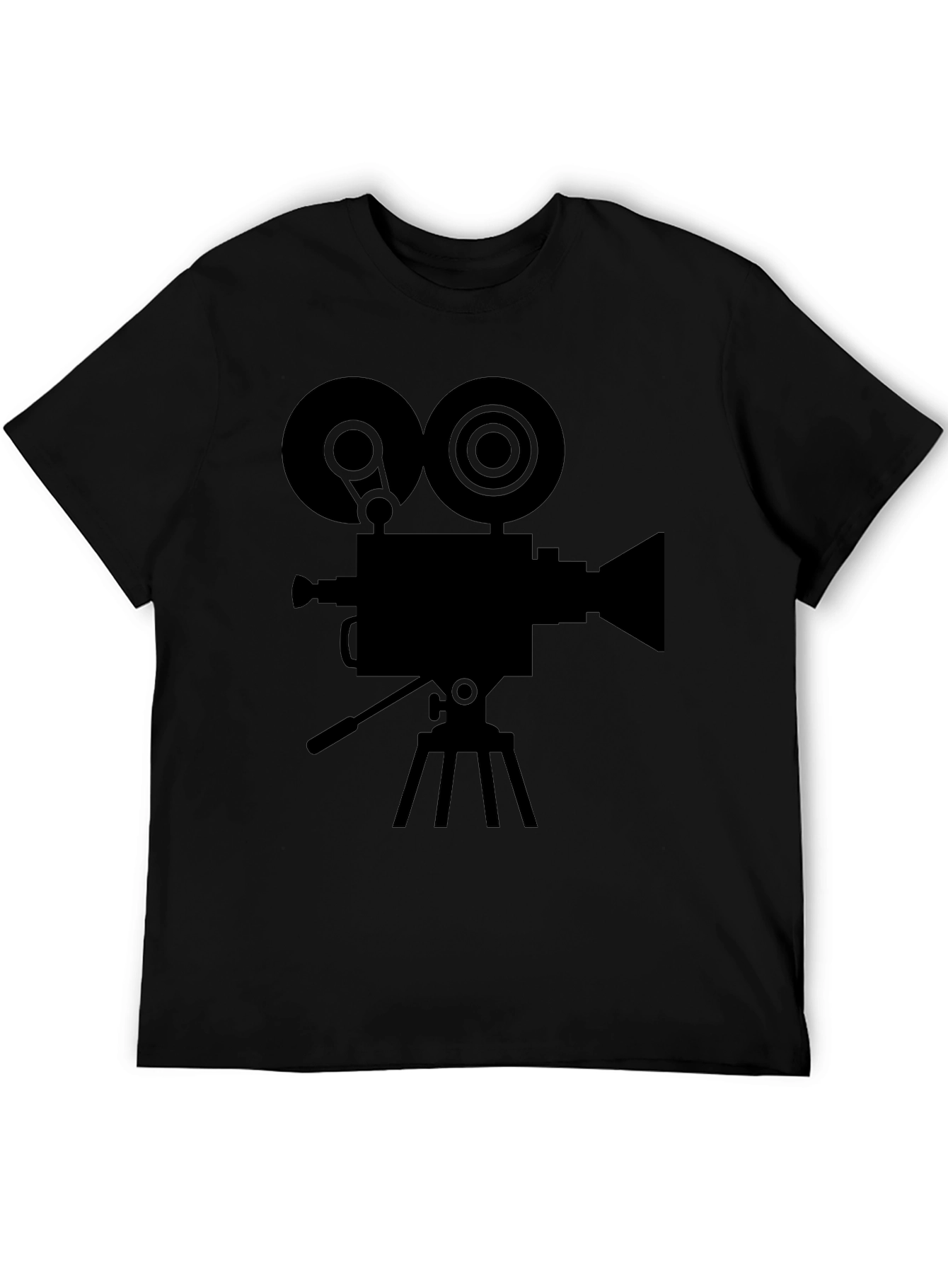 Black Classic Film Camera Graphic T-Shirt - Retro Movie Tee view 5