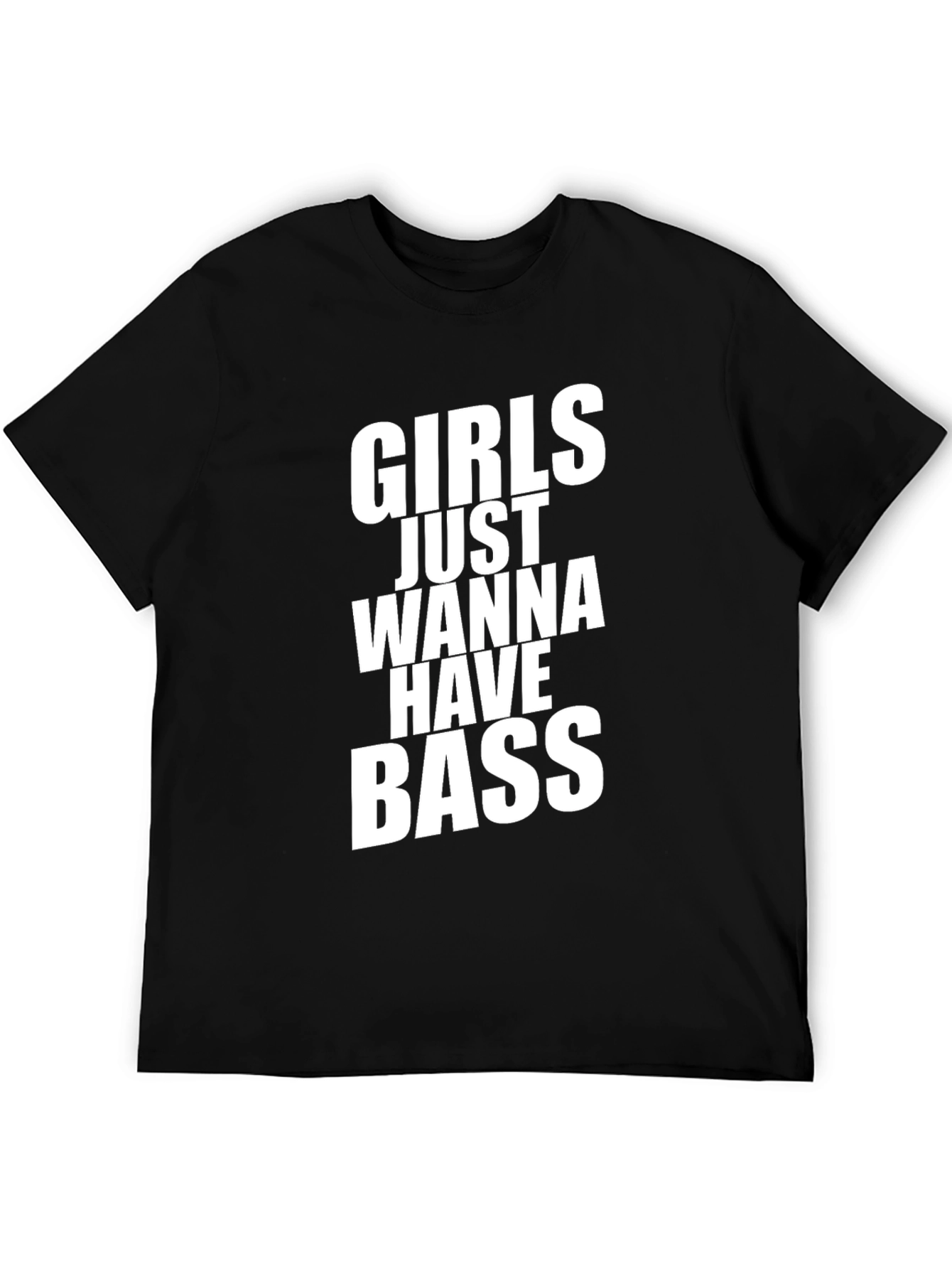 Black Girls Just Wanna Have Bass Funny T-Shirt view 5