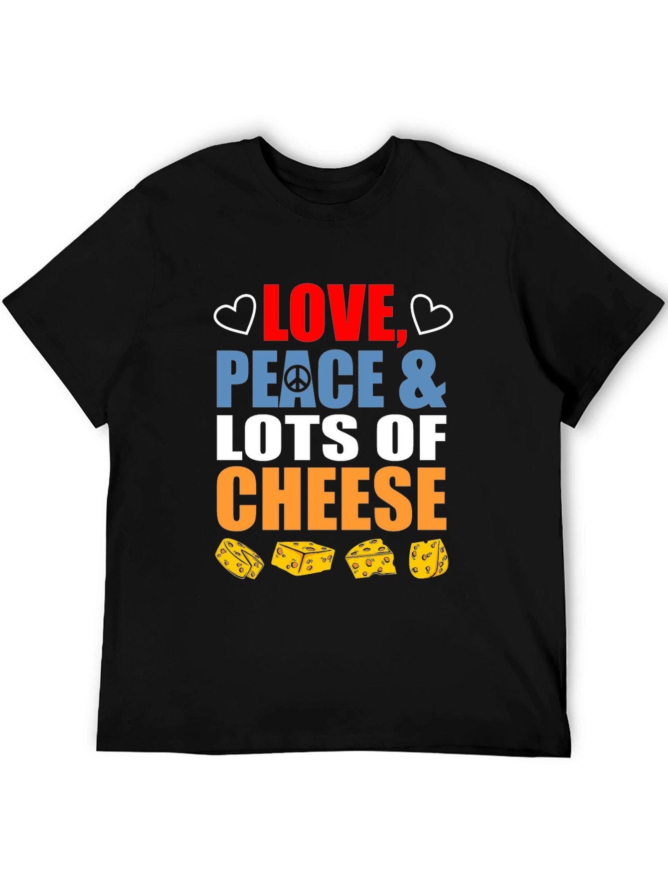 Love Peace and Cheese Graphic T-Shirt - 5