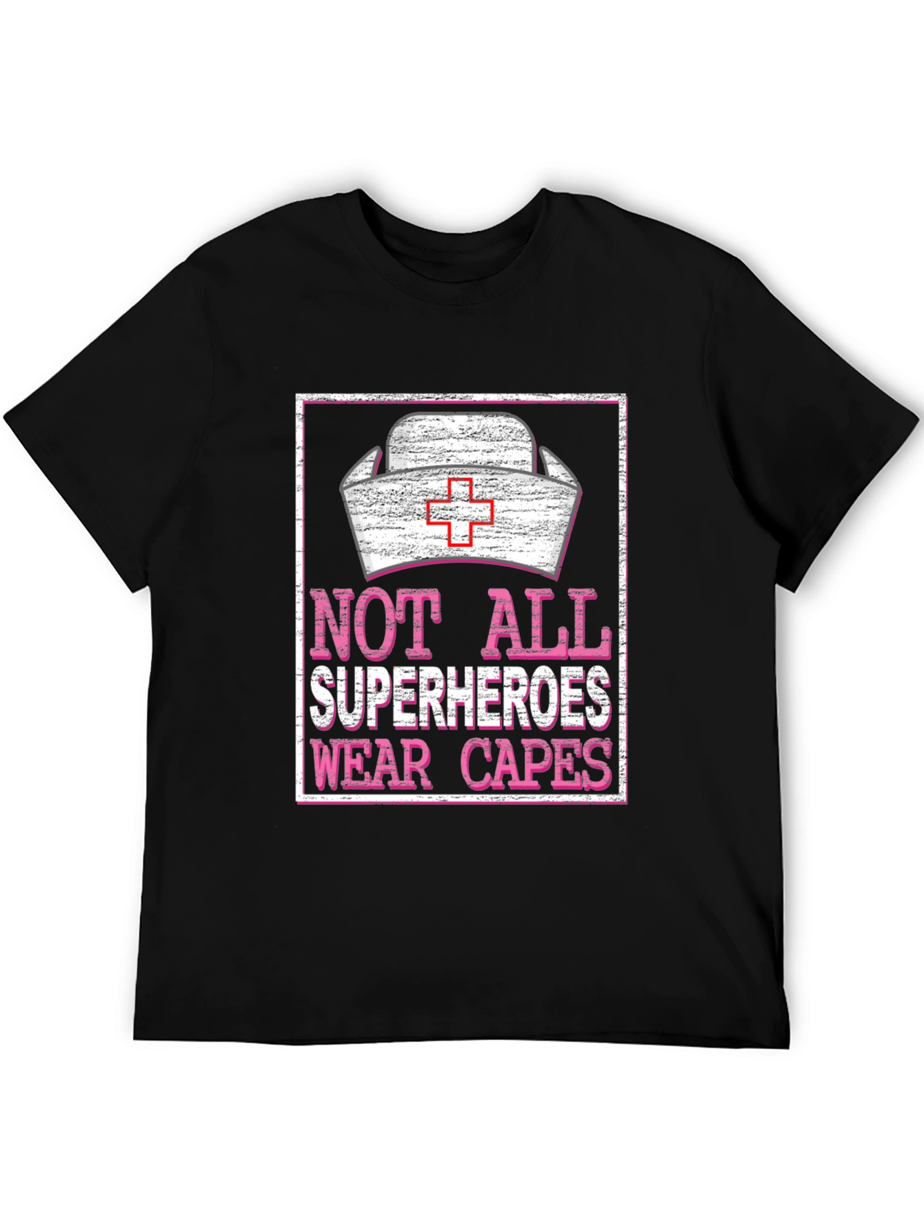 Black Nurse Superhero T-Shirt - Medical Professional Appreciation Tee view 5