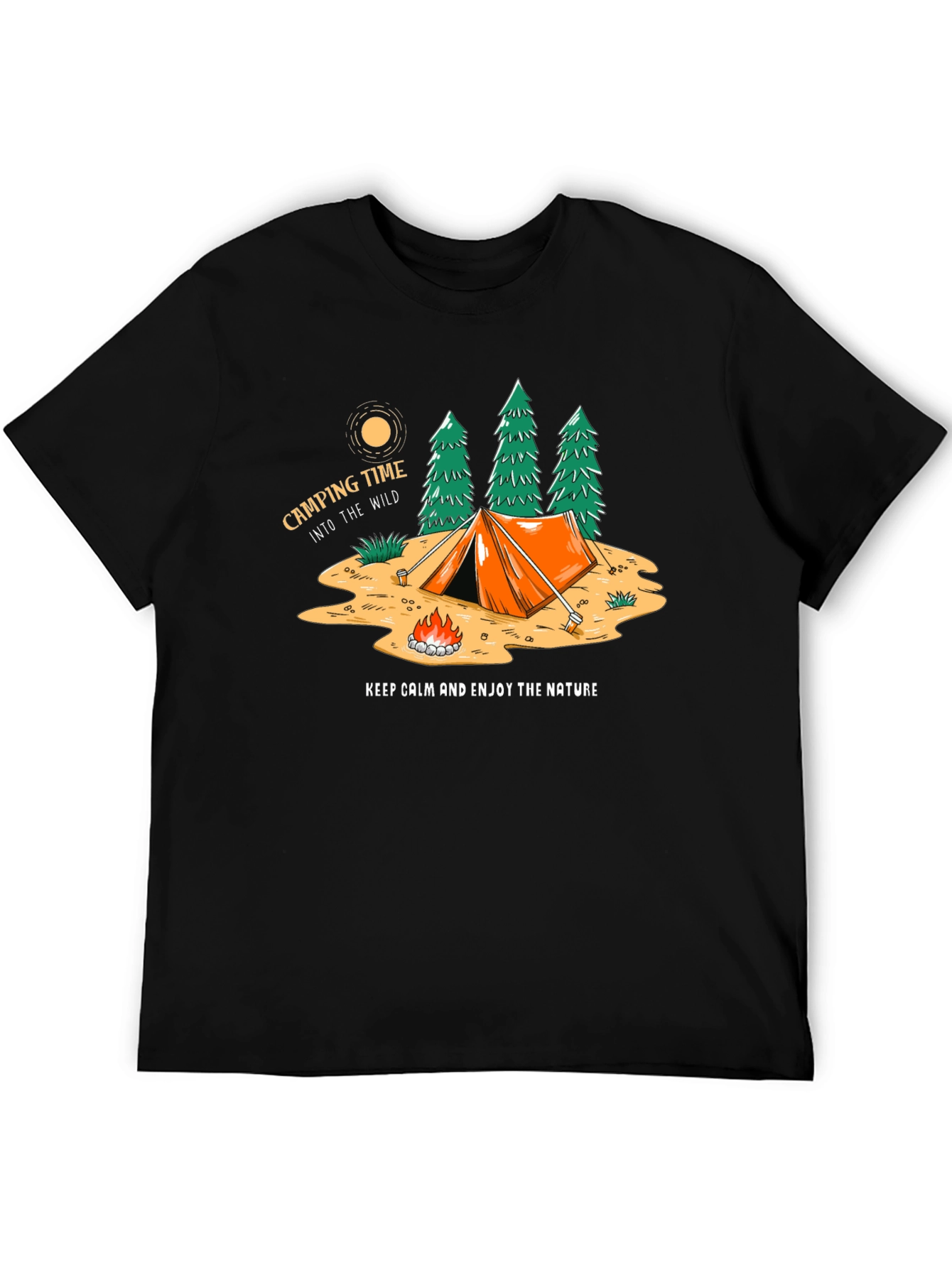 Black Camping Time Graphic Tee - Into the Wild view 5