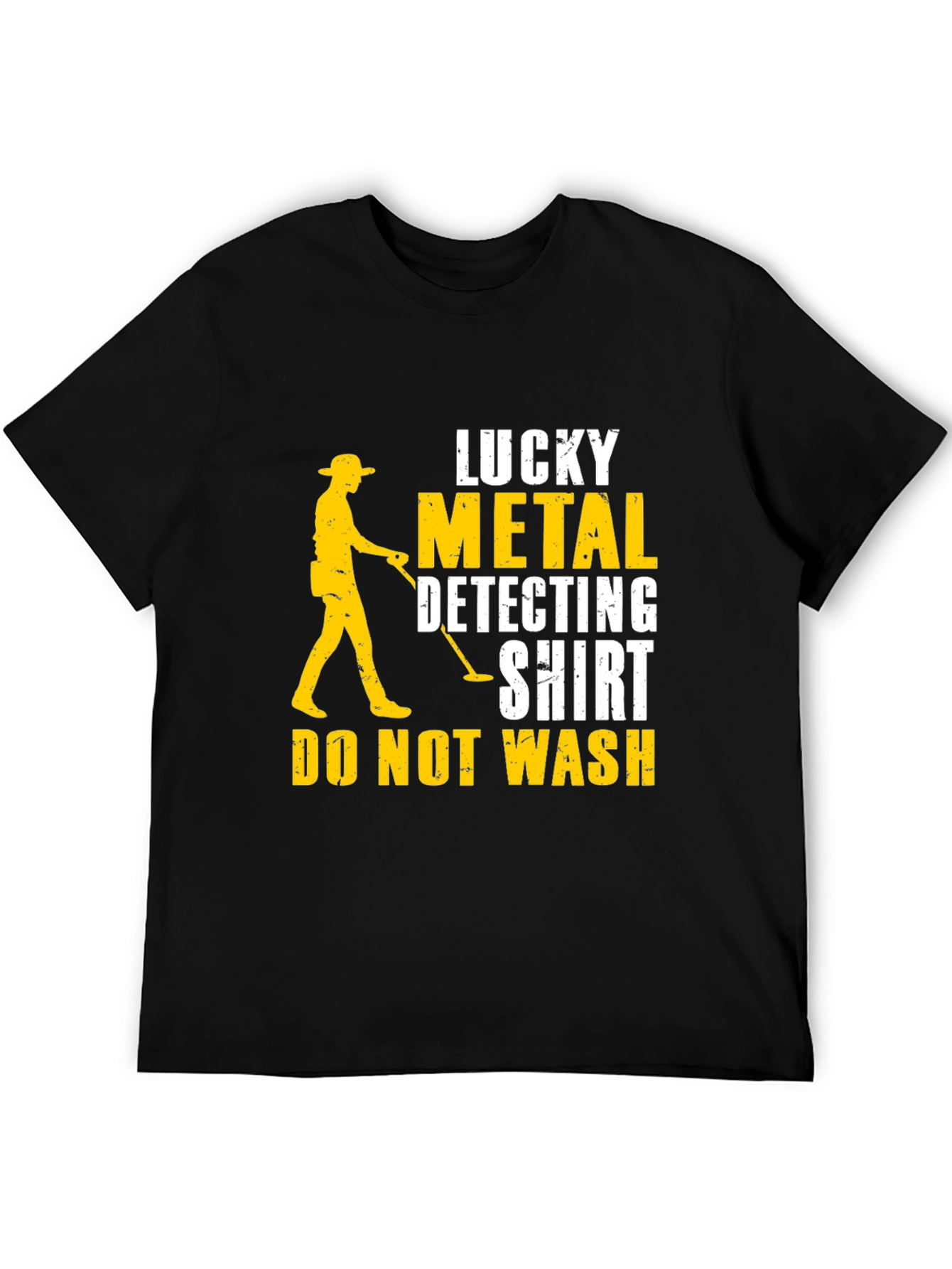 Black Lucky Metal Detecting Shirt - Men's Graphic Tee view 5
