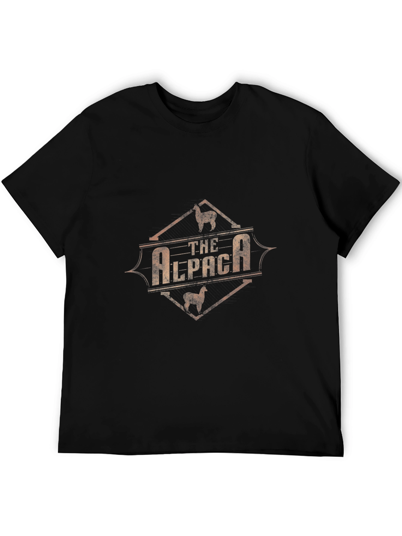 The Alpaca Vintage Style Black T-Shirt - 5