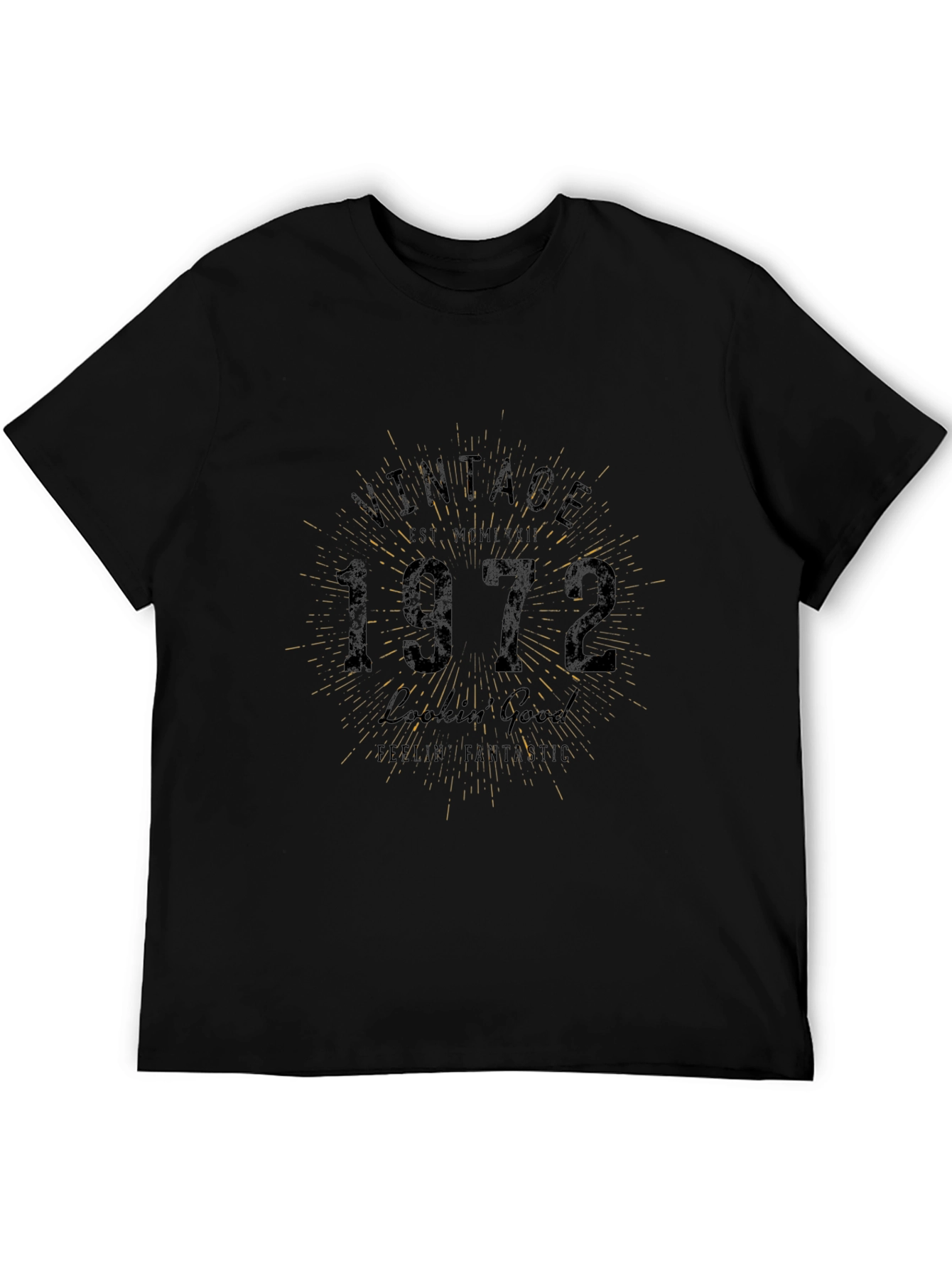 Black Vintage 1972 Lookin' Good T-Shirt view 5