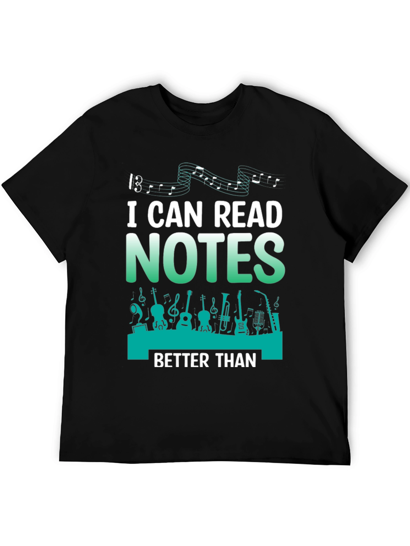 Black Musician T-Shirt: I Can Read Notes Better Than view 5