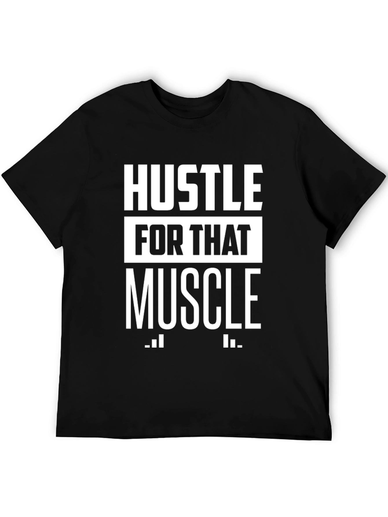 Black Hustle for That Muscle Graphic T-Shirt view 5