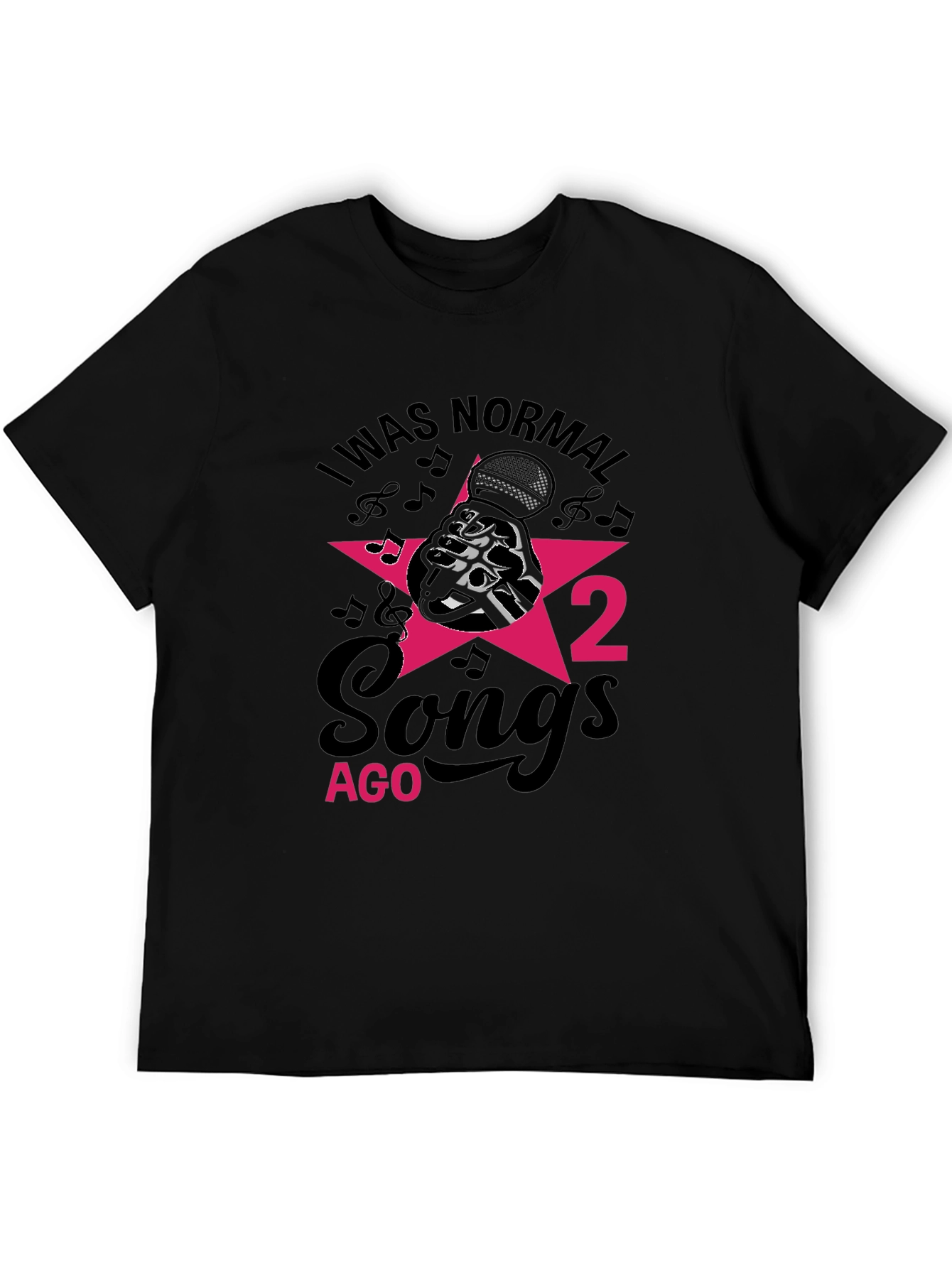 Black I Was Normal 2 Songs Ago Men's T-Shirt view 5