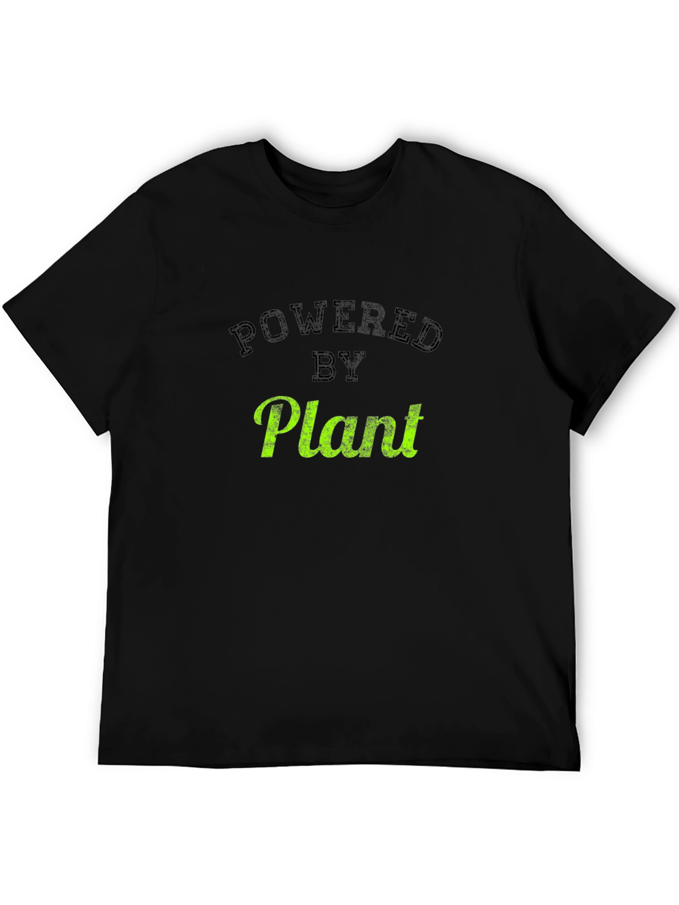 Black Powered by Plant Tee - Vegan Lifestyle Apparel view 5