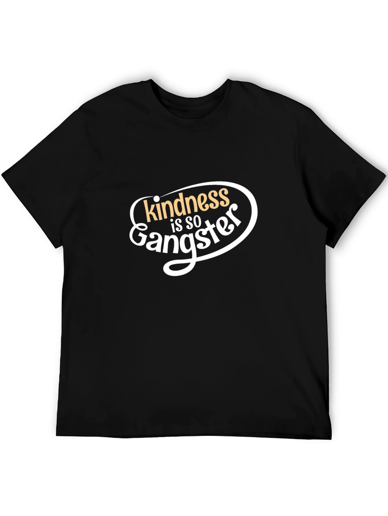 Black Kindness is so Gangster T-Shirt - Black view 5