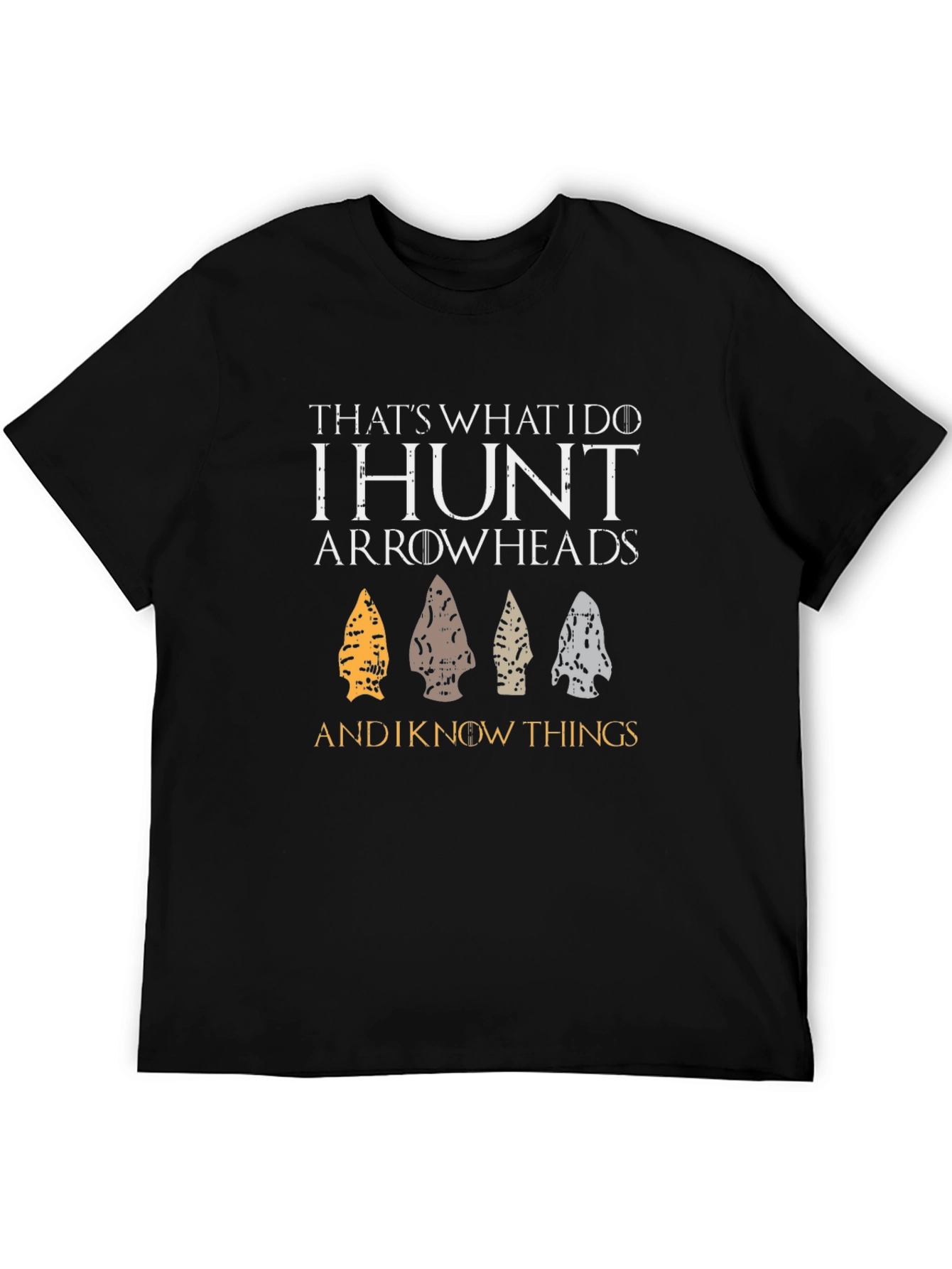Black I Hunt Arrowheads T-Shirt view 5