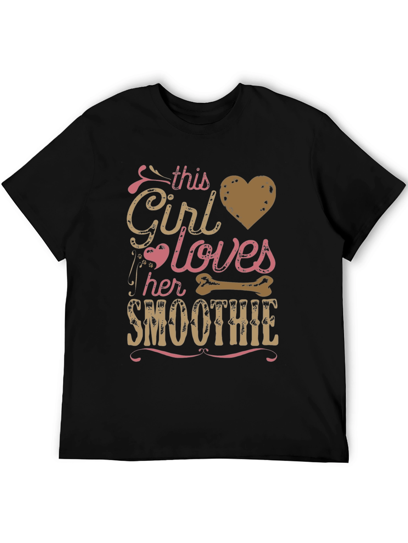 Black Girl Loves Smoothie T-Shirt - Funny Graphic Tee view 5