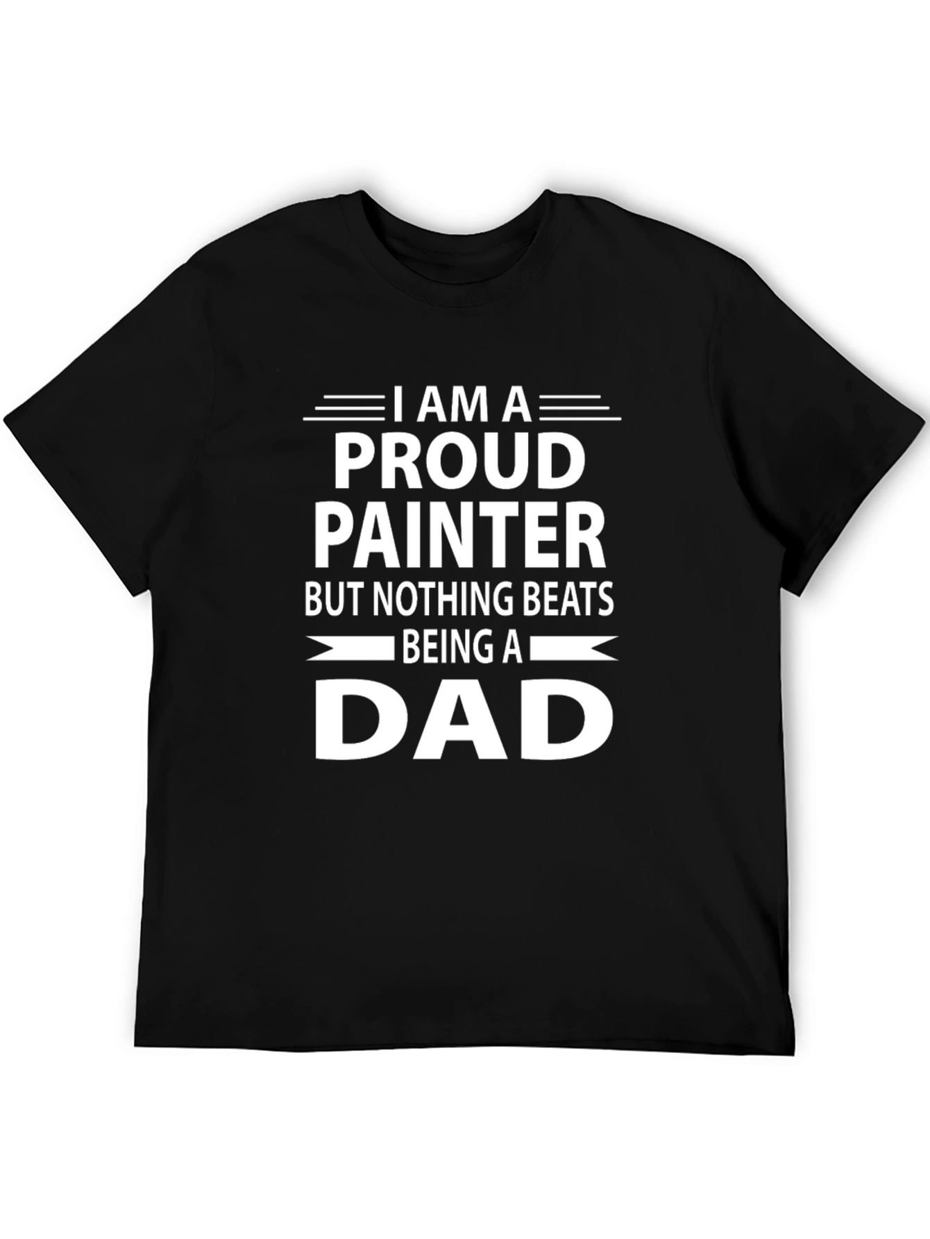 Black Proud Painter Dad Graphic Tee - Father's Day Gift view 5