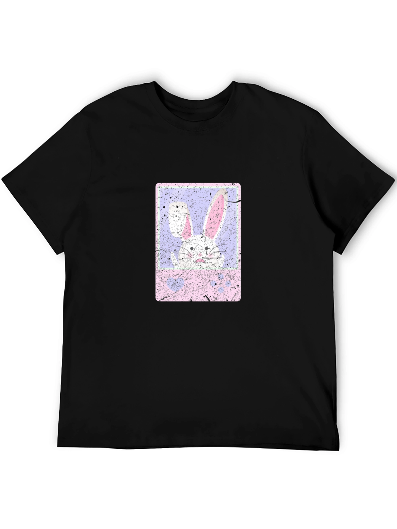 Black Easter Bunny Graphic Tee - Men's Black T-Shirt view 5