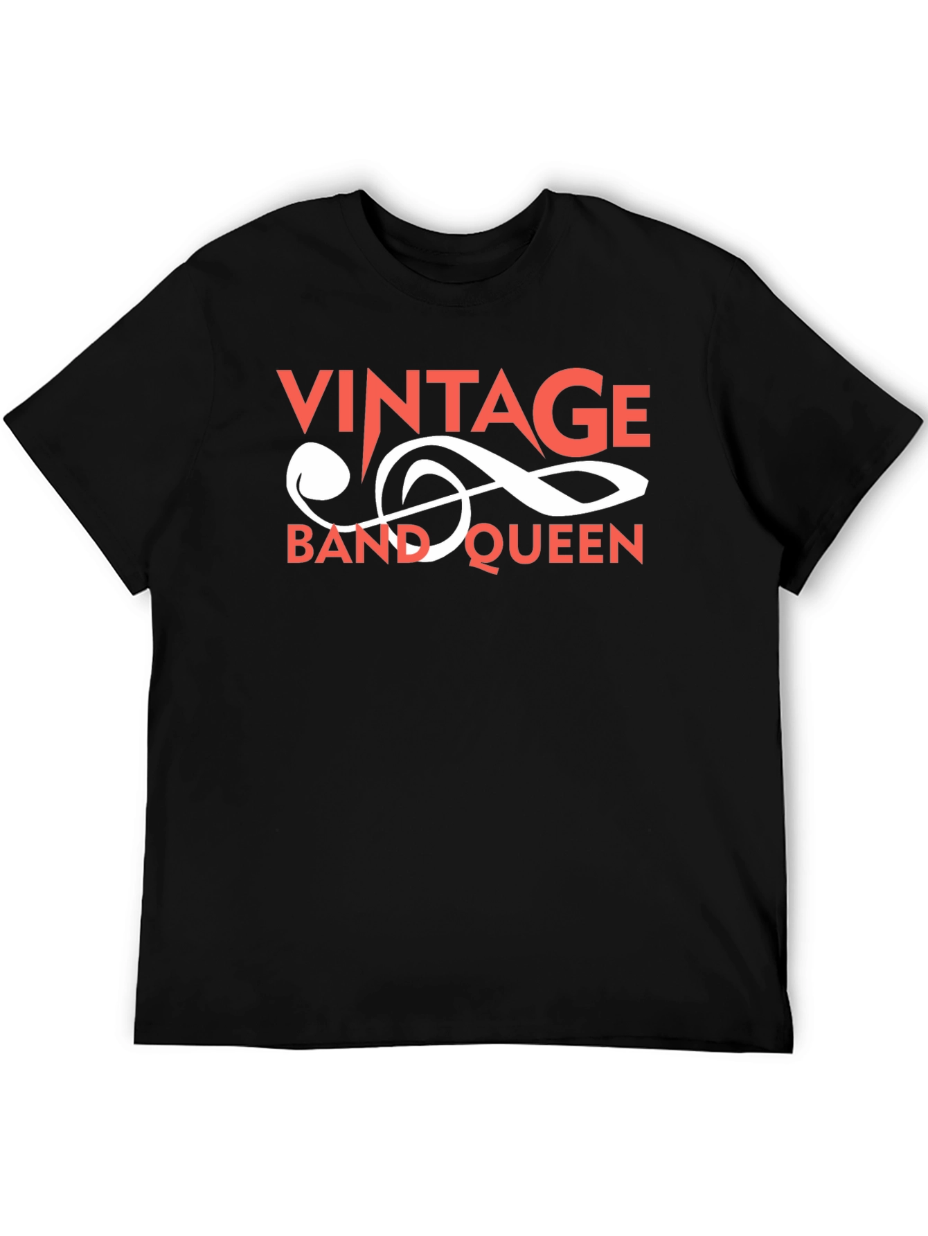 Black Vintage Band Queen Graphic Tee - Black Cotton view 5
