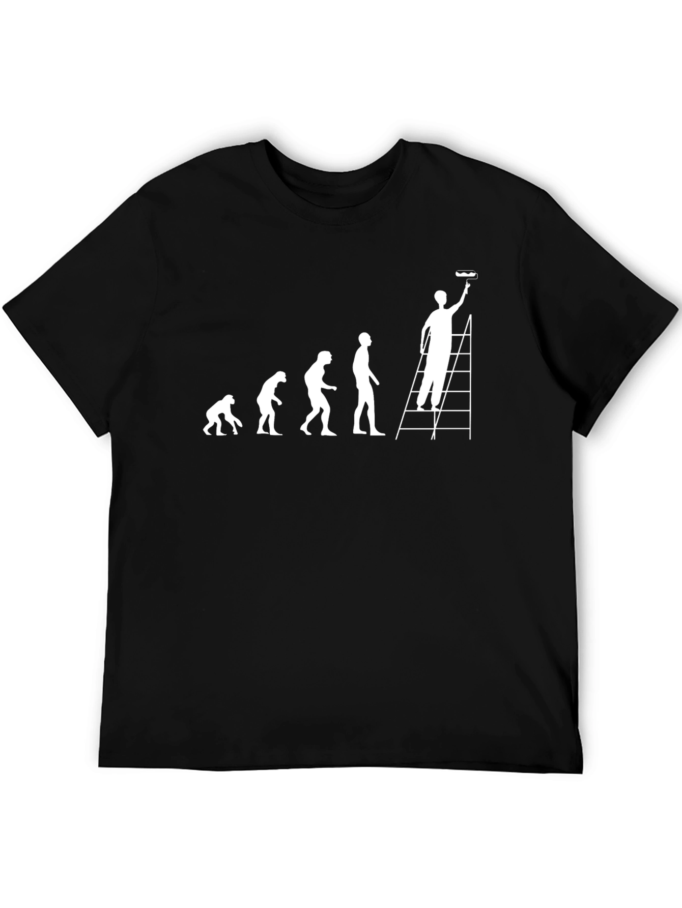 Black Painter Evolution T-Shirt - Funny DIY Home Improvement Tee view 5