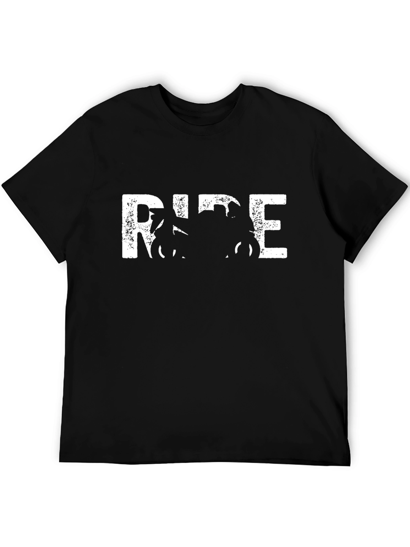 Black Ride Motorcycle Graphic T-Shirt - Black view 5